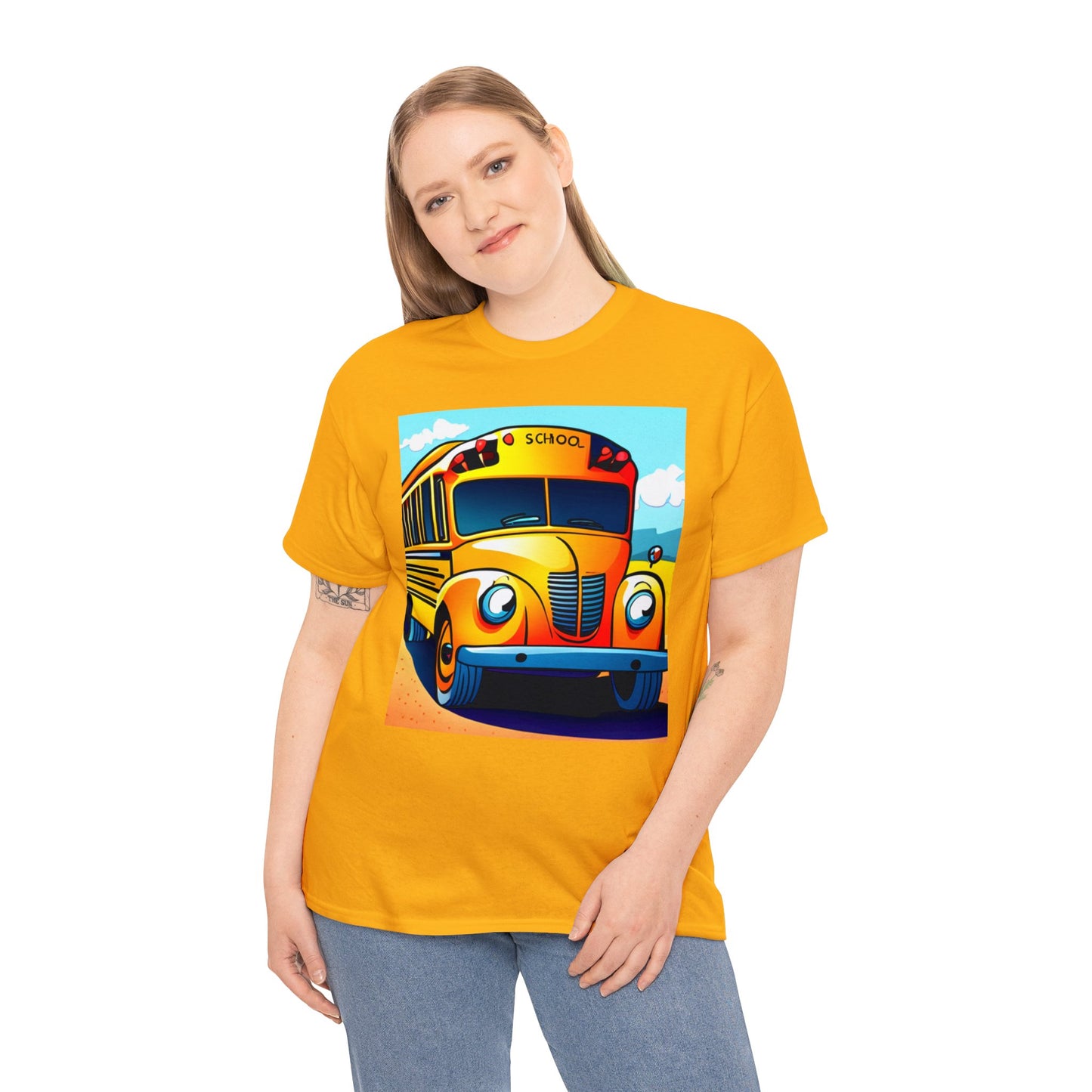 School Bus Monitors are the Heart of the Bus-Unisex Heavy Cotton Tee