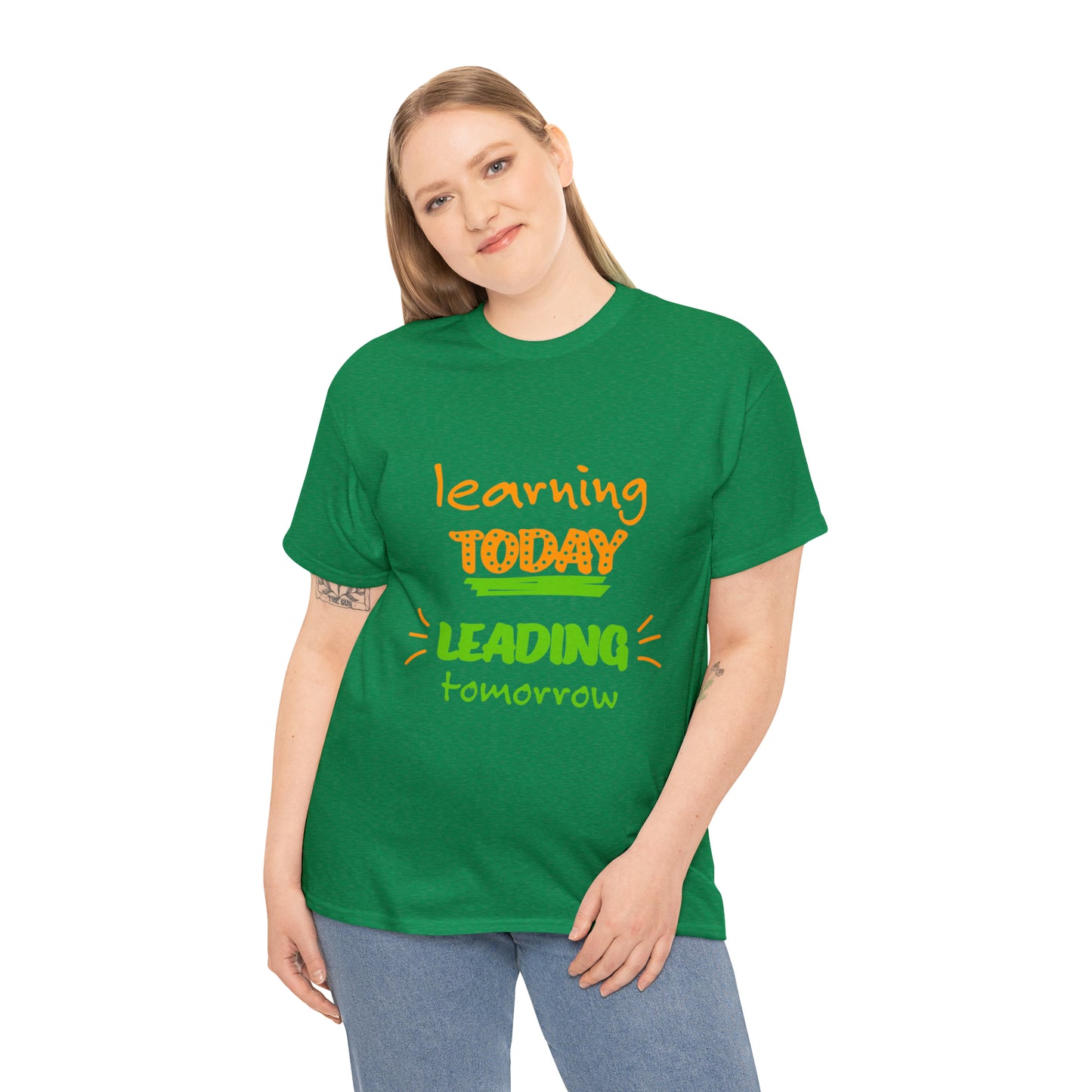 Learning Today Leading Tomorrow -Unisex Heavy Cotton Tee