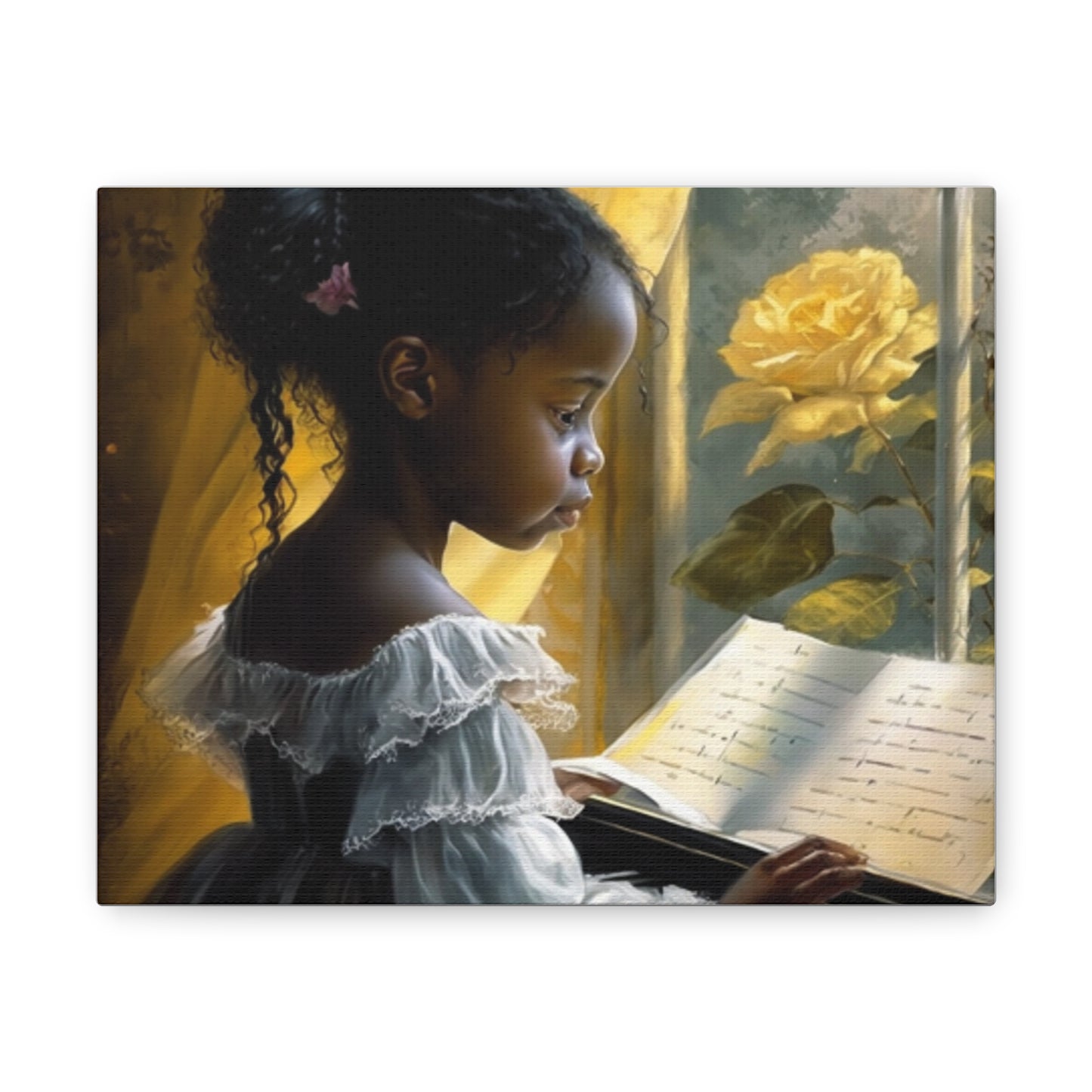 La La La,Yellow Rose Piano Collection- Gallery Wraps