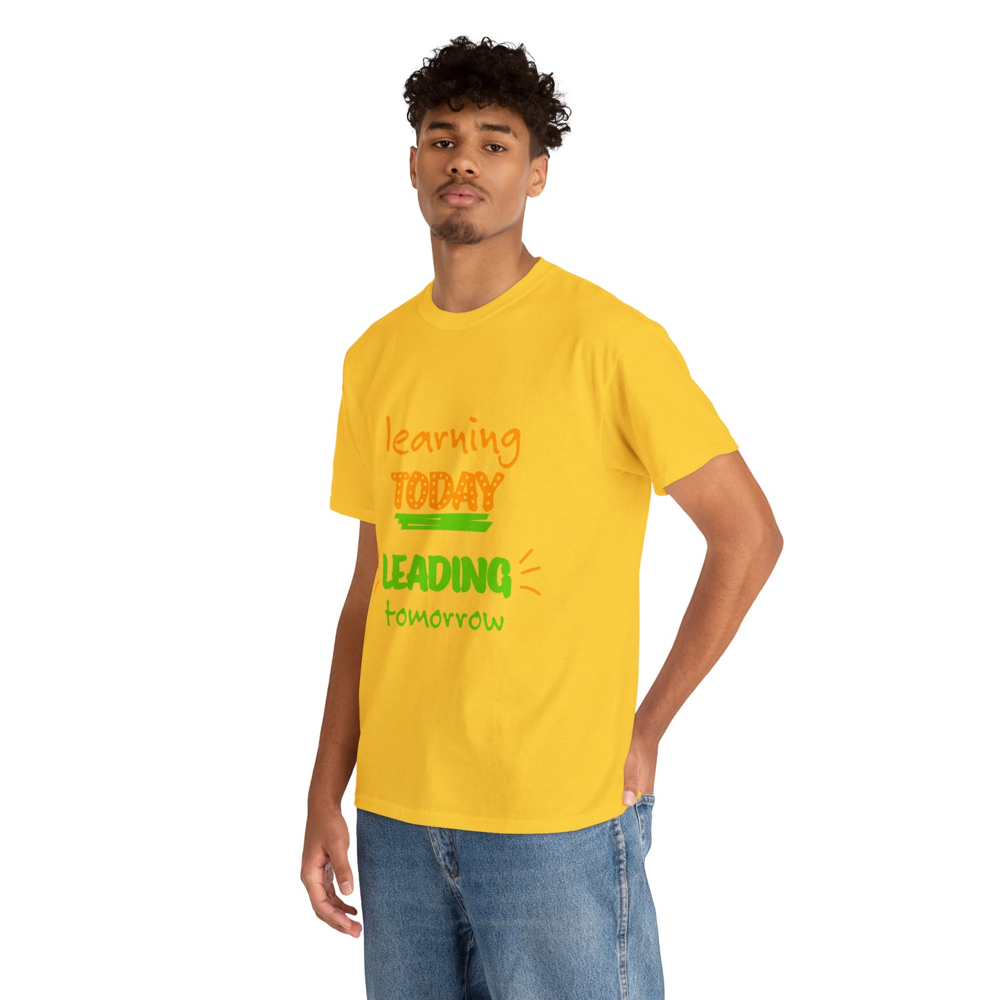 Learning Today Leading Tomorrow -Unisex Heavy Cotton Tee