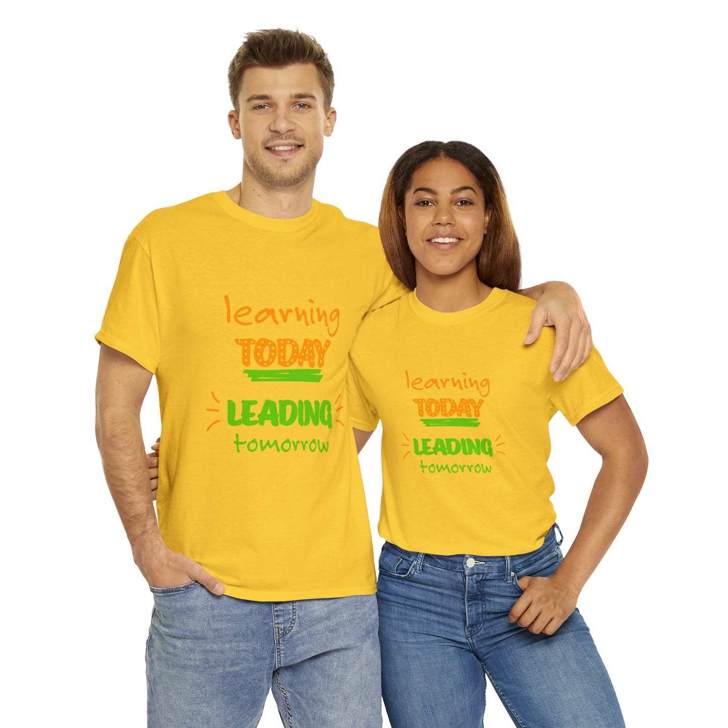 Learning Today Leading Tomorrow -Unisex Heavy Cotton Tee