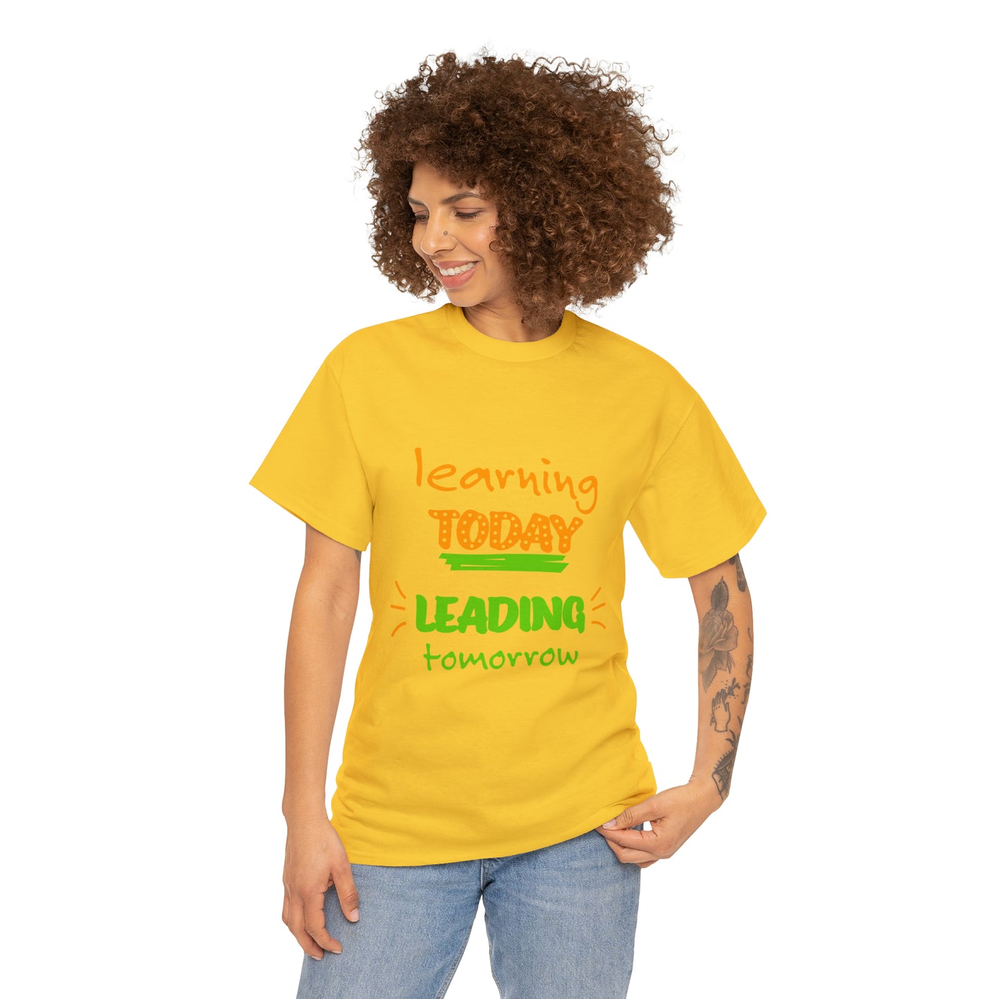 Learning Today Leading Tomorrow -Unisex Heavy Cotton Tee