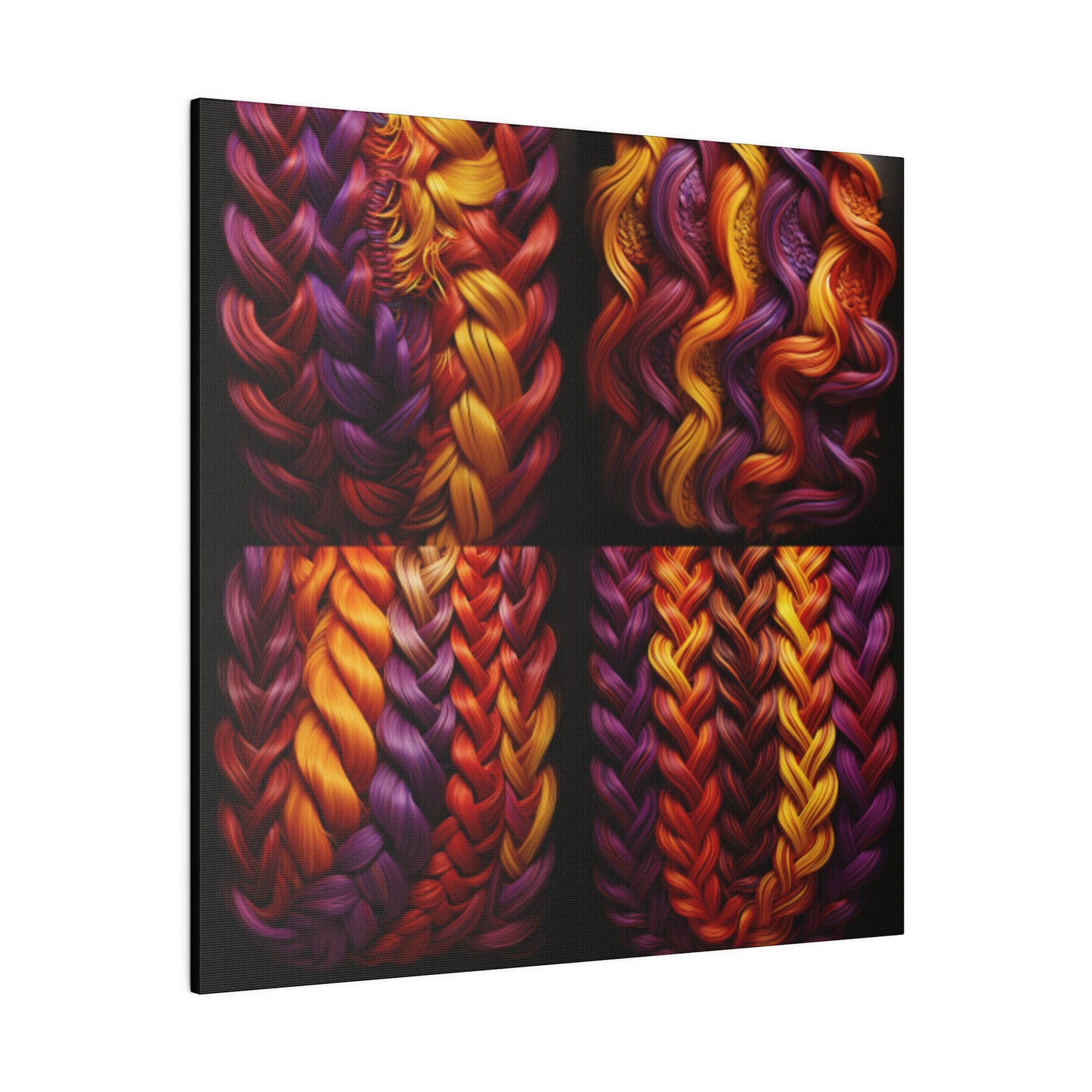 Braids of Many Colors- Matte Canvas, Stretched, 0.75"