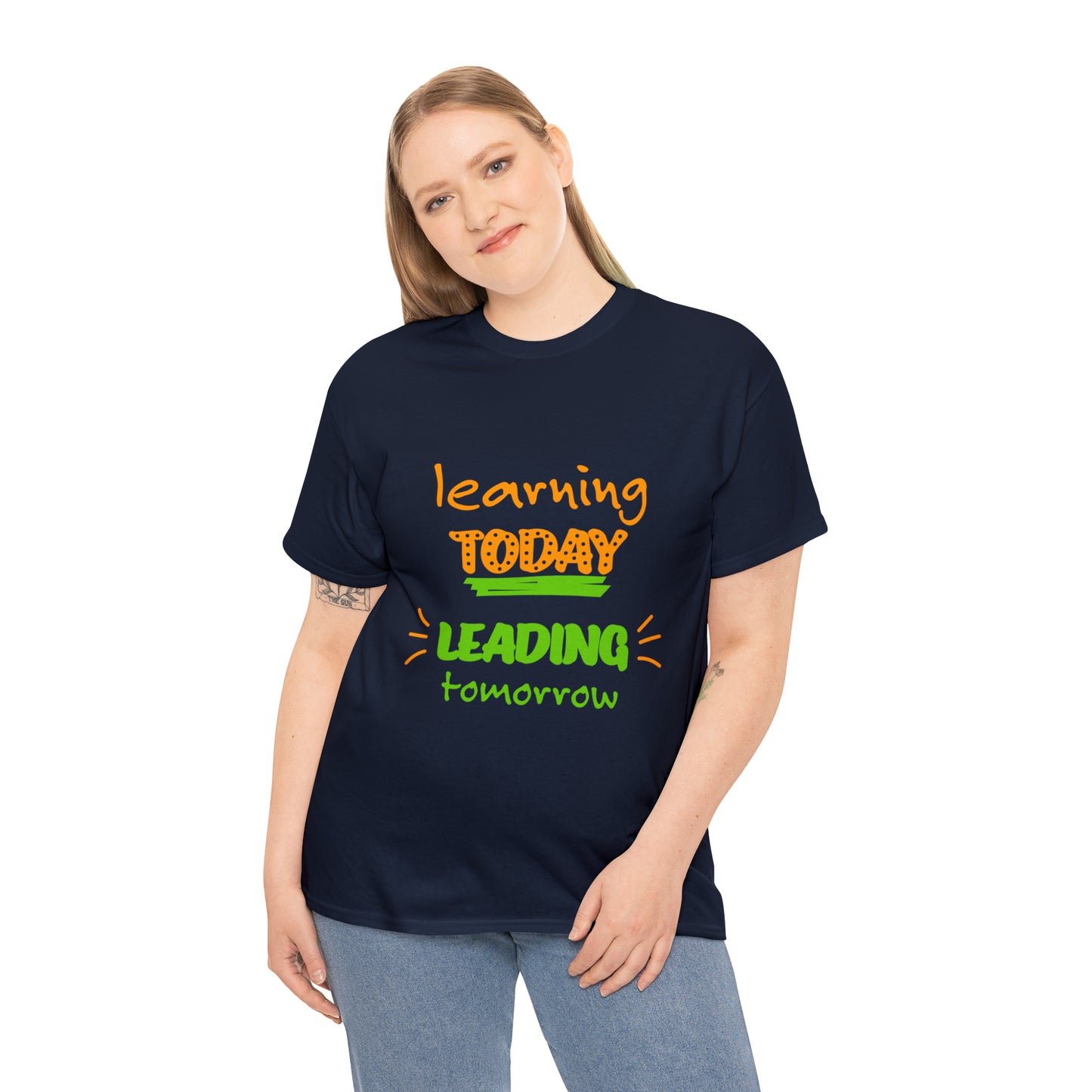 Learning Today Leading Tomorrow -Unisex Heavy Cotton Tee