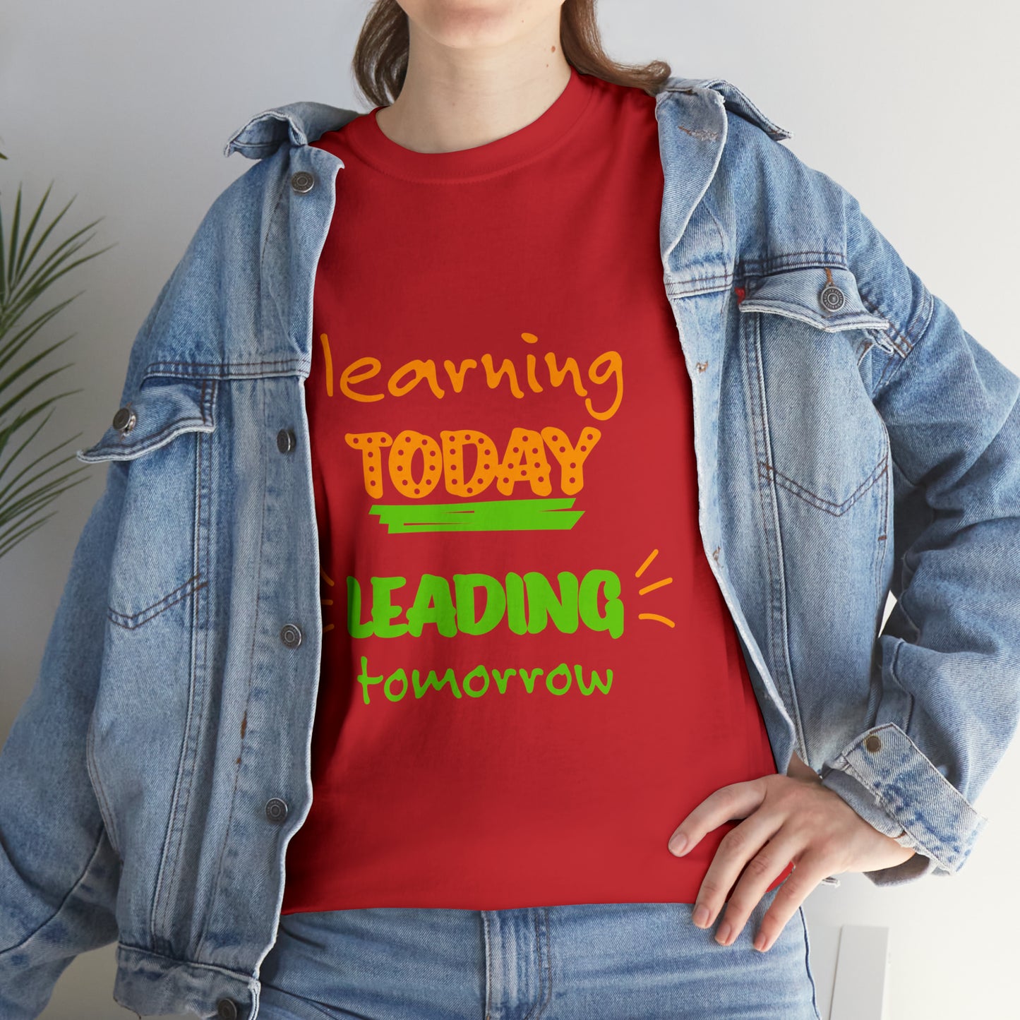 Learning Today Leading Tomorrow -Unisex Heavy Cotton Tee