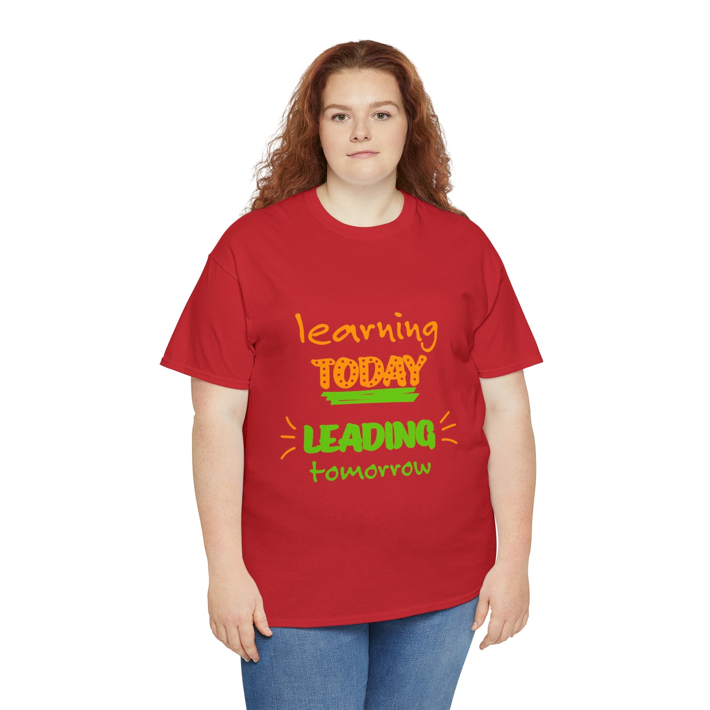 Learning Today Leading Tomorrow -Unisex Heavy Cotton Tee