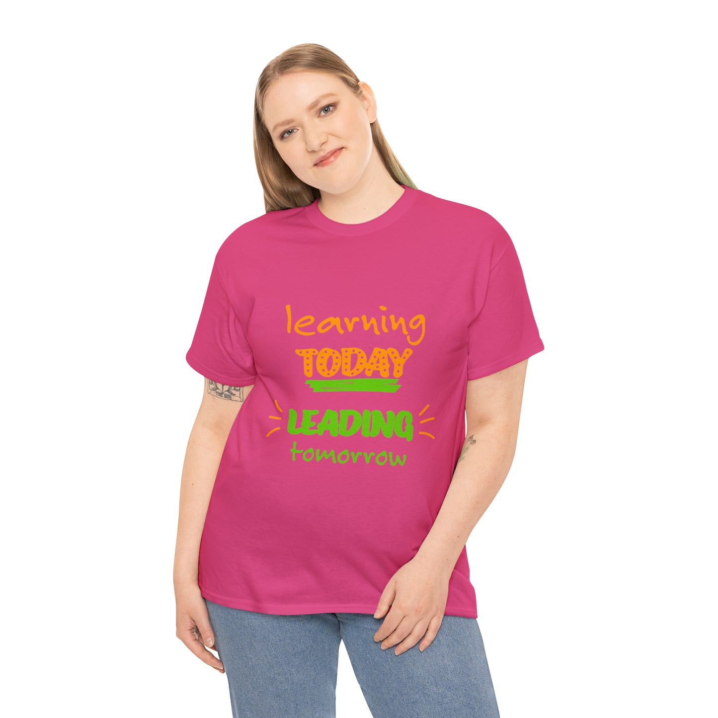 Learning Today Leading Tomorrow -Unisex Heavy Cotton Tee