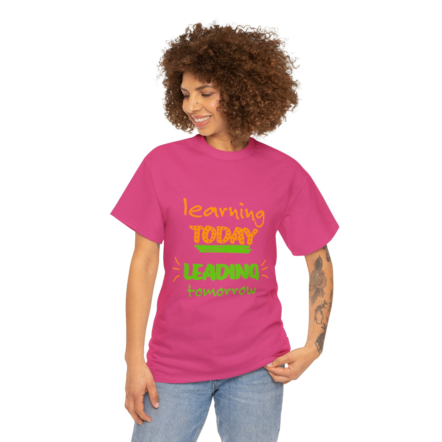 Learning Today Leading Tomorrow -Unisex Heavy Cotton Tee