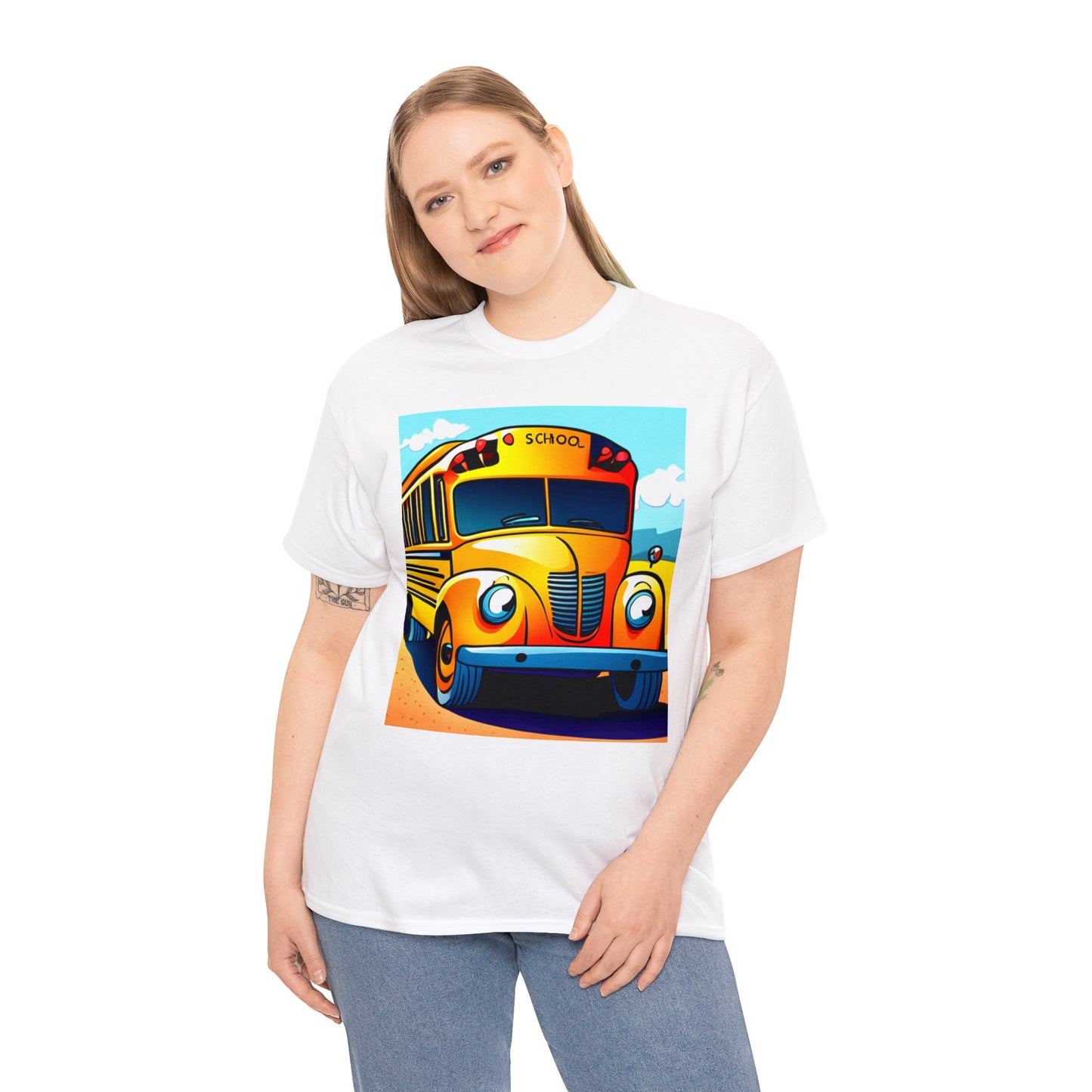 School Bus Monitors are the Heart of the Bus-Unisex Heavy Cotton Tee