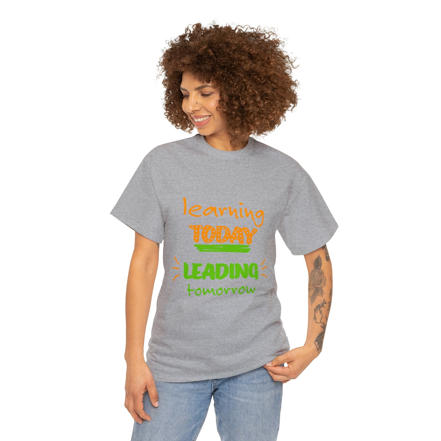 Learning Today Leading Tomorrow -Unisex Heavy Cotton Tee