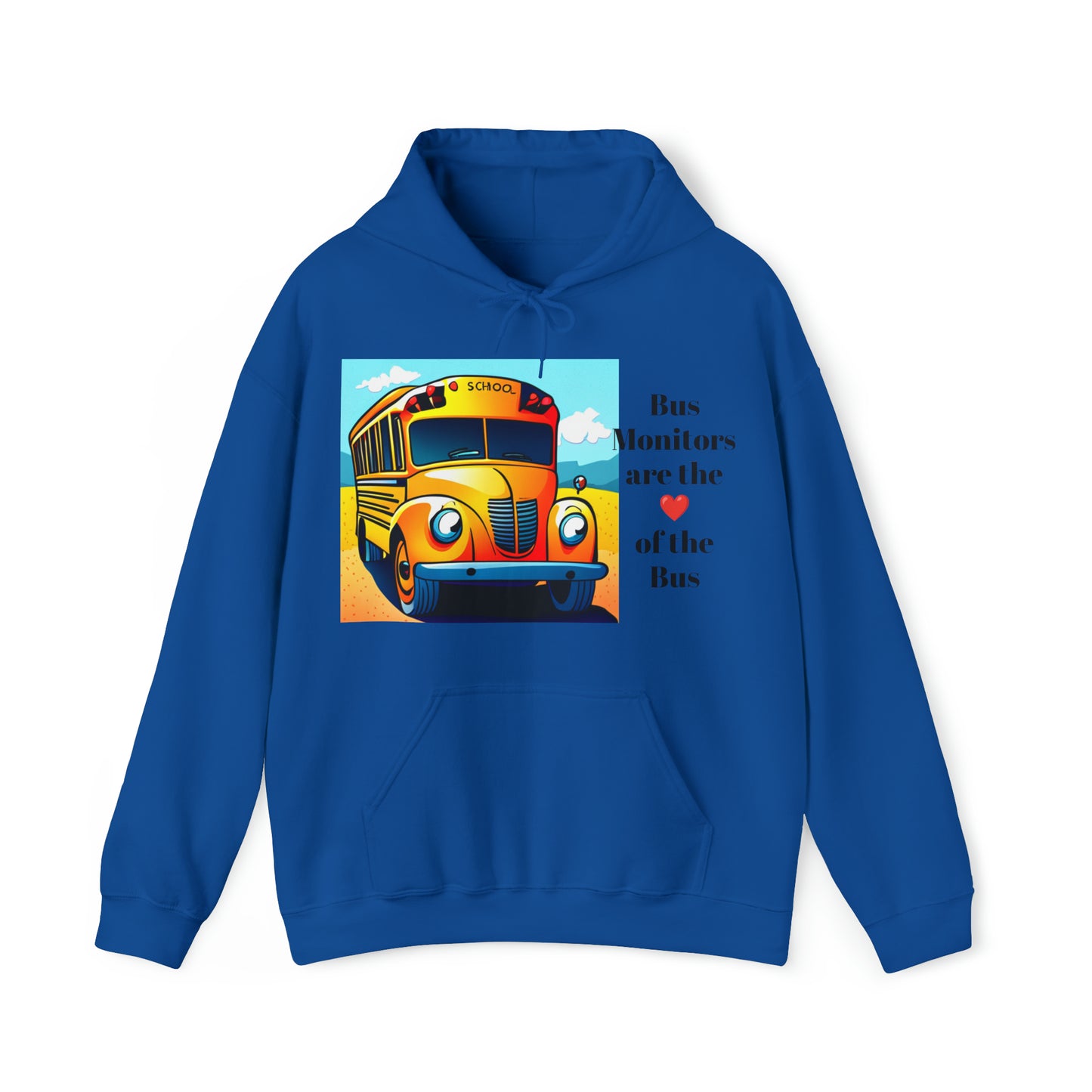 Support your School Bus Monitor - Unisex Heavy Blend™ Hooded Sweatshirt