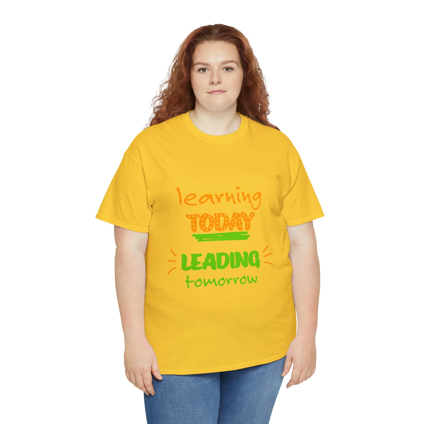 Learning Today Leading Tomorrow -Unisex Heavy Cotton Tee