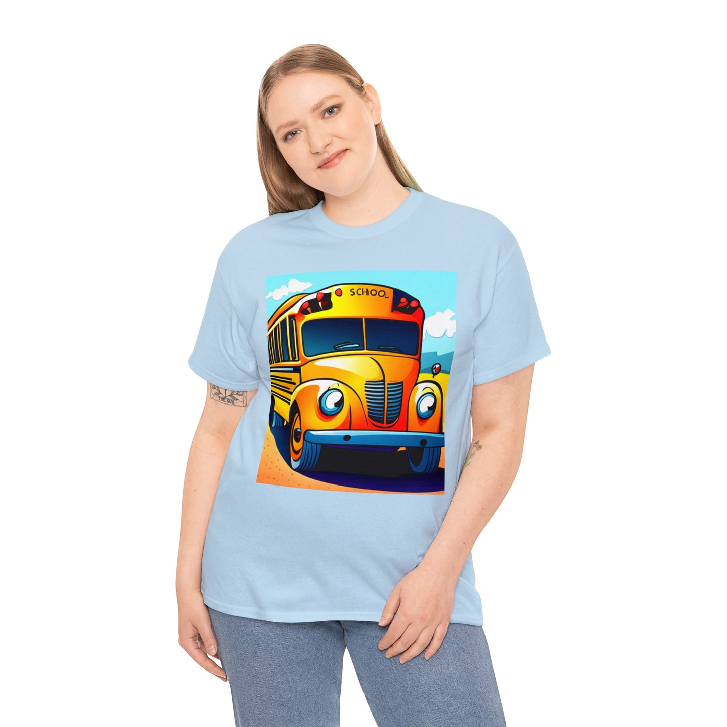 School Bus Monitors are the Heart of the Bus-Unisex Heavy Cotton Tee