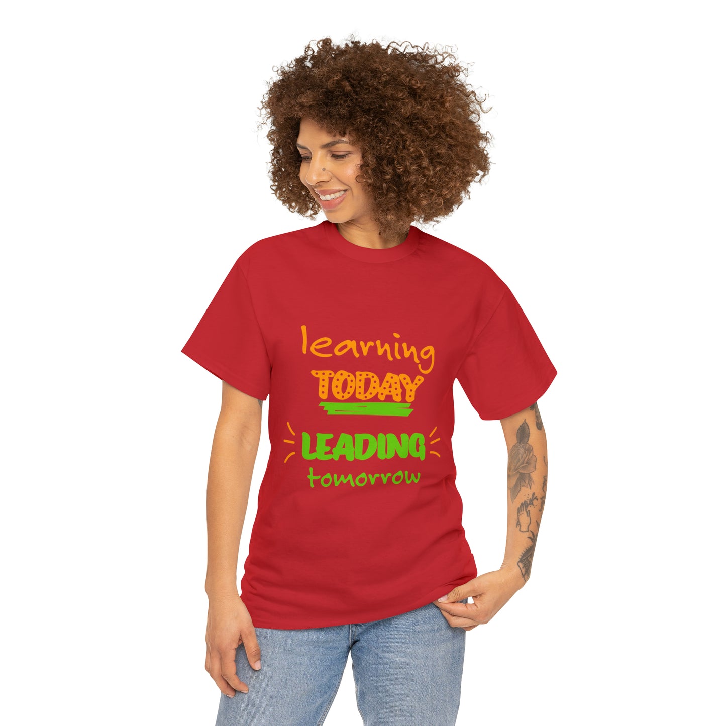 Learning Today Leading Tomorrow -Unisex Heavy Cotton Tee