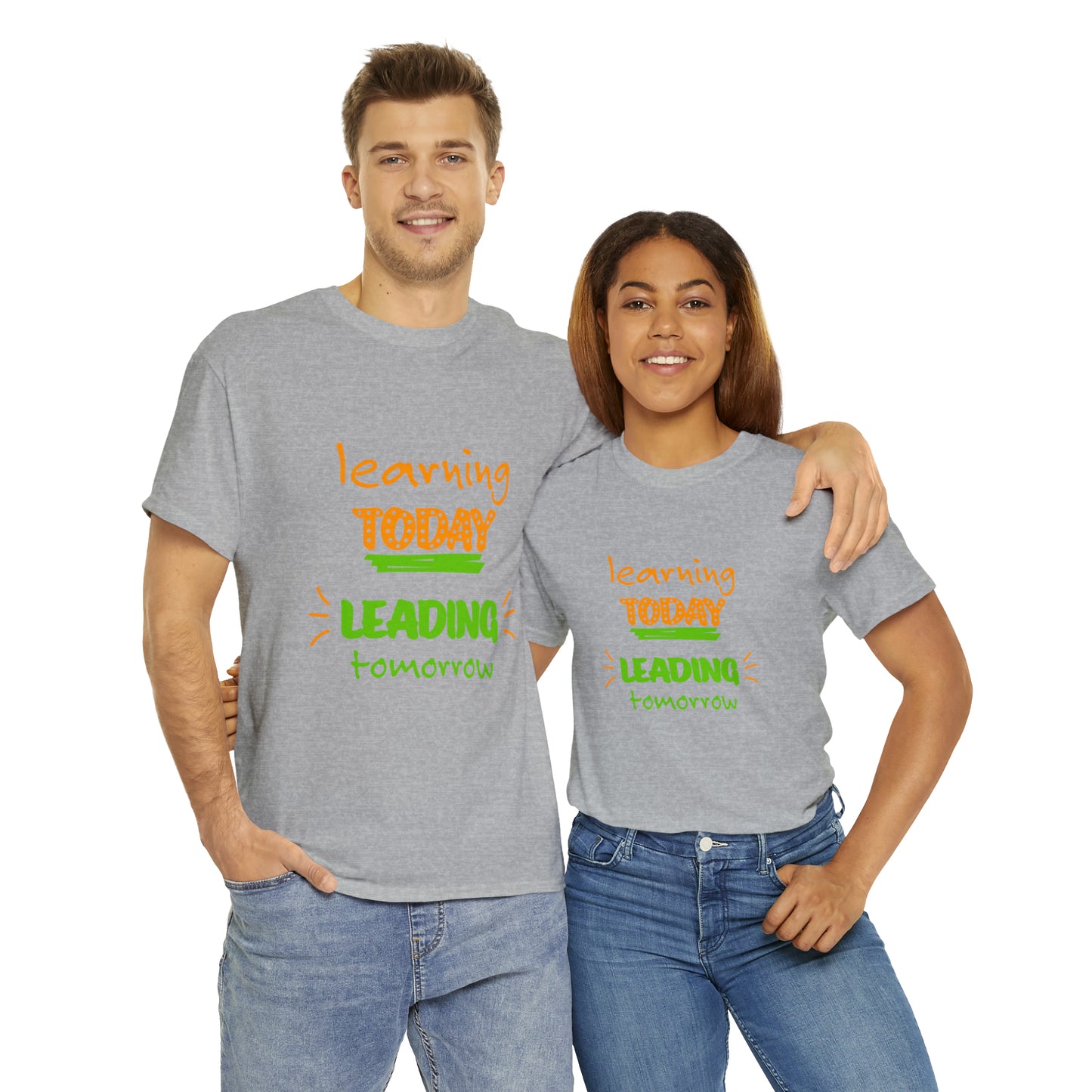 Learning Today Leading Tomorrow -Unisex Heavy Cotton Tee