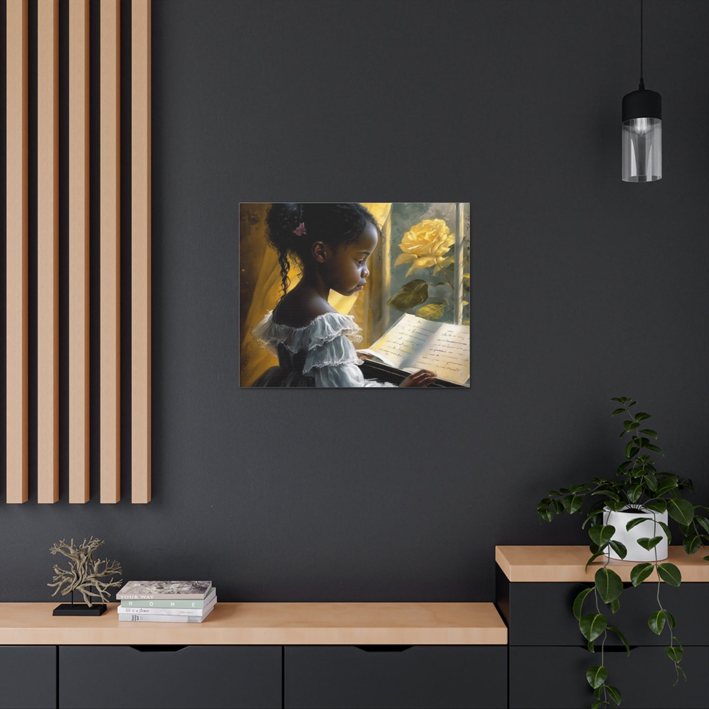 La La La,Yellow Rose Piano Collection- Gallery Wraps