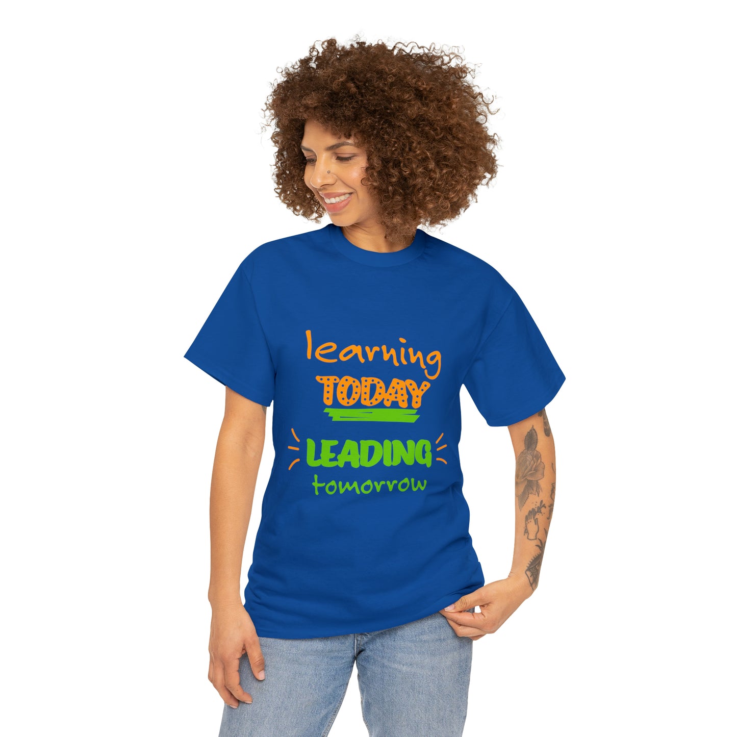 Learning Today Leading Tomorrow -Unisex Heavy Cotton Tee