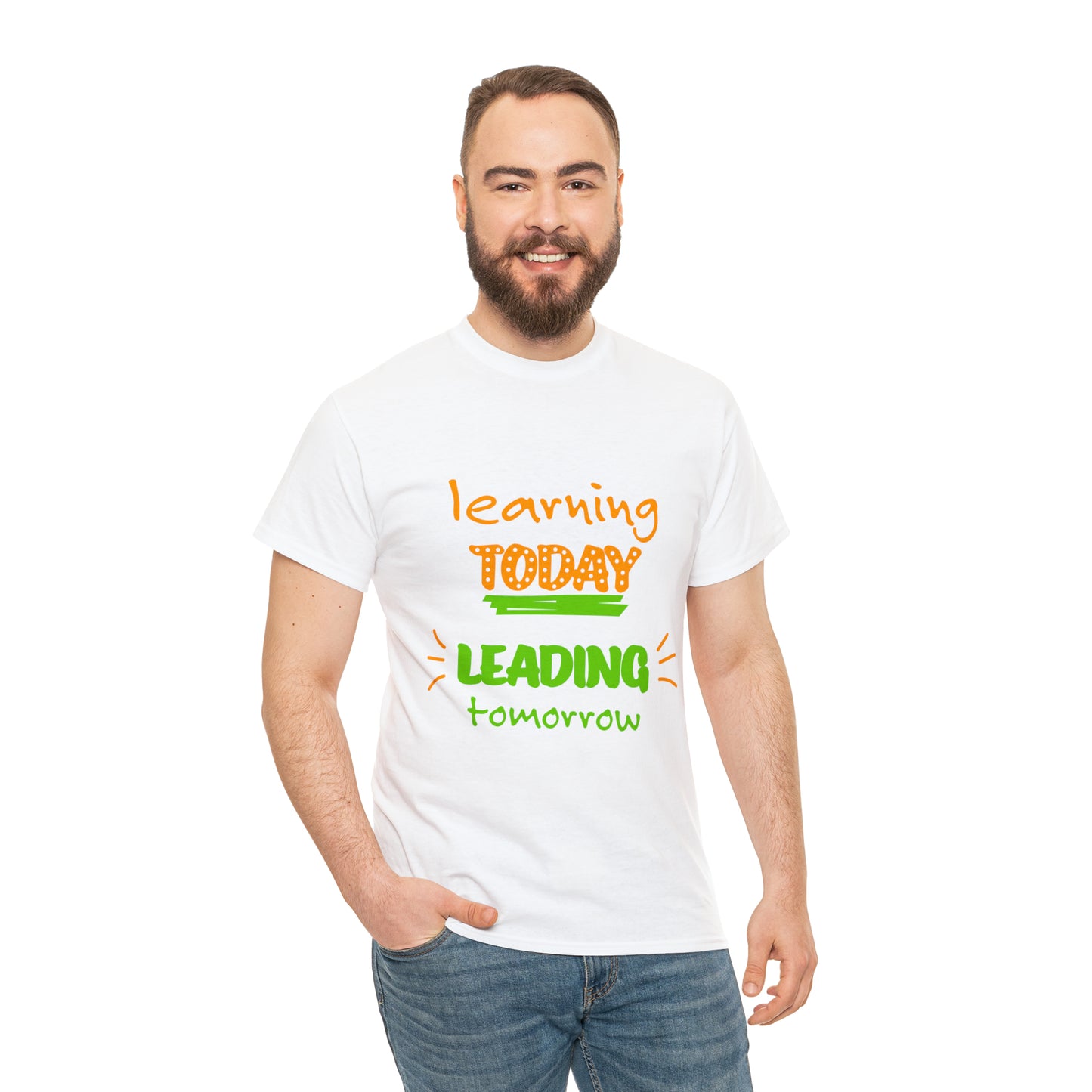 Learning Today Leading Tomorrow -Unisex Heavy Cotton Tee