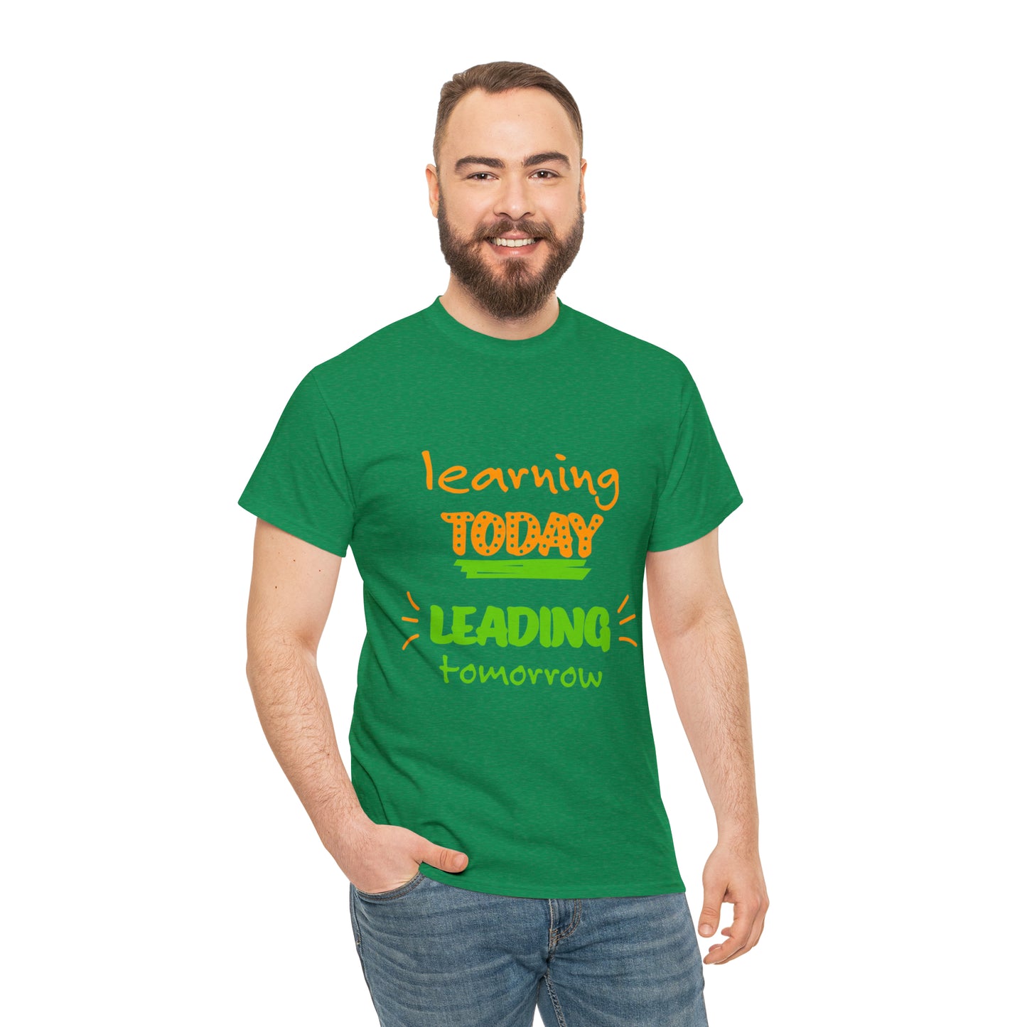 Learning Today Leading Tomorrow -Unisex Heavy Cotton Tee