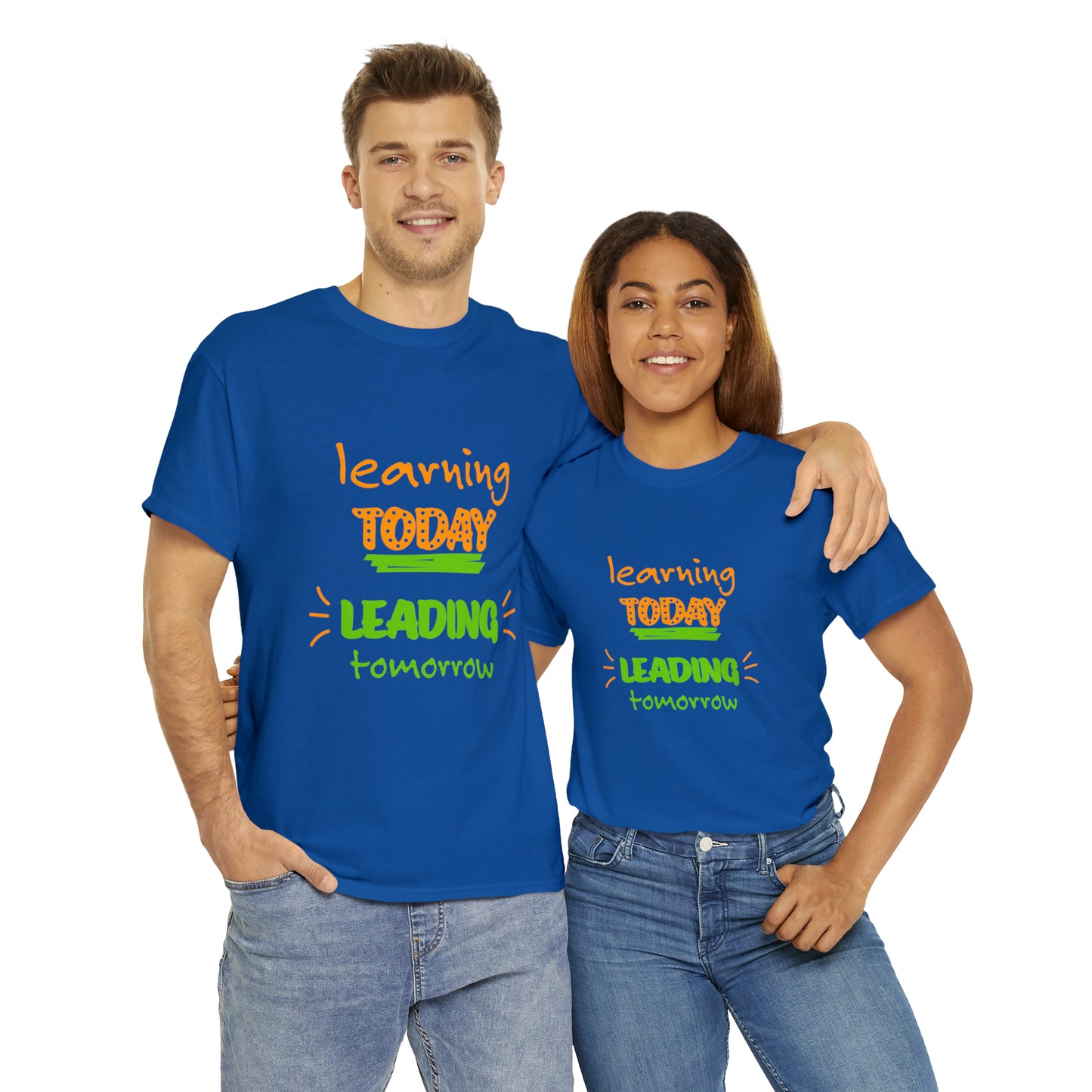 Learning Today Leading Tomorrow -Unisex Heavy Cotton Tee