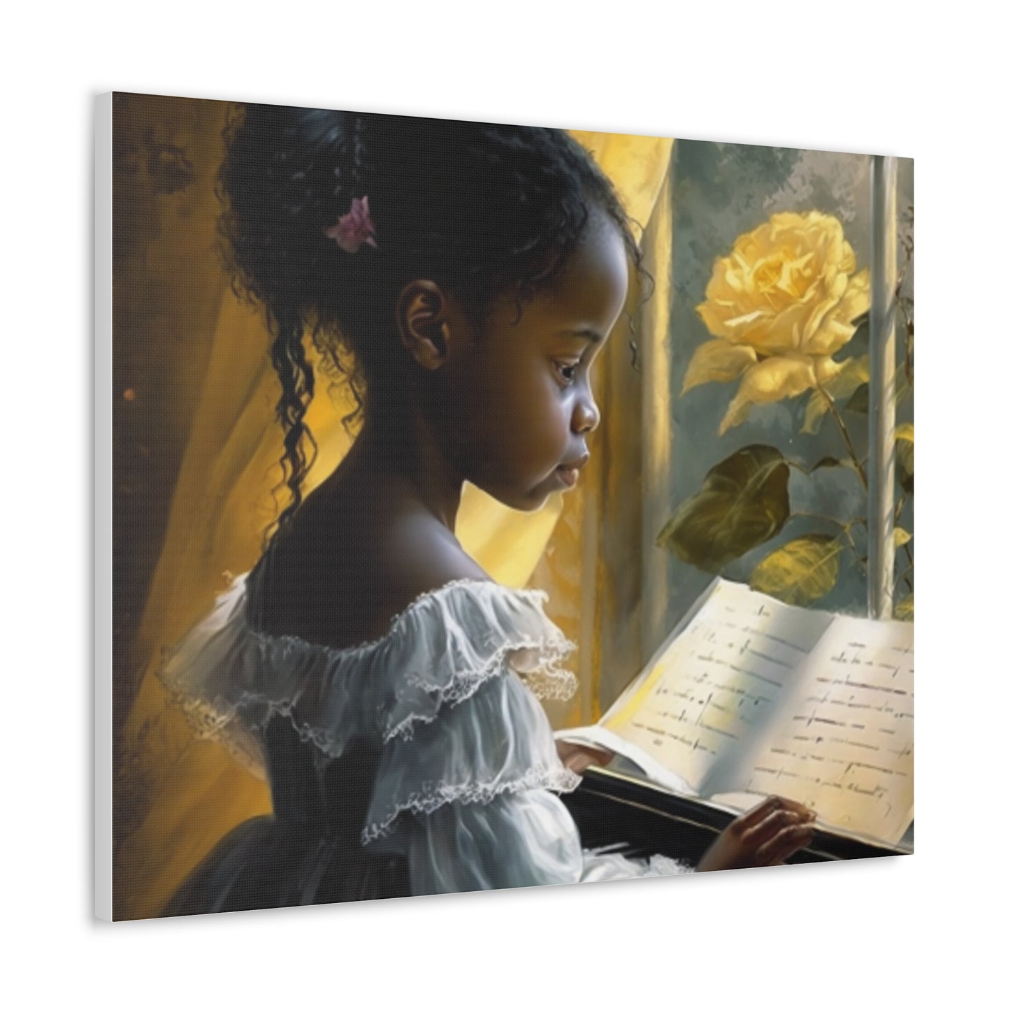 La La La,Yellow Rose Piano Collection- Gallery Wraps