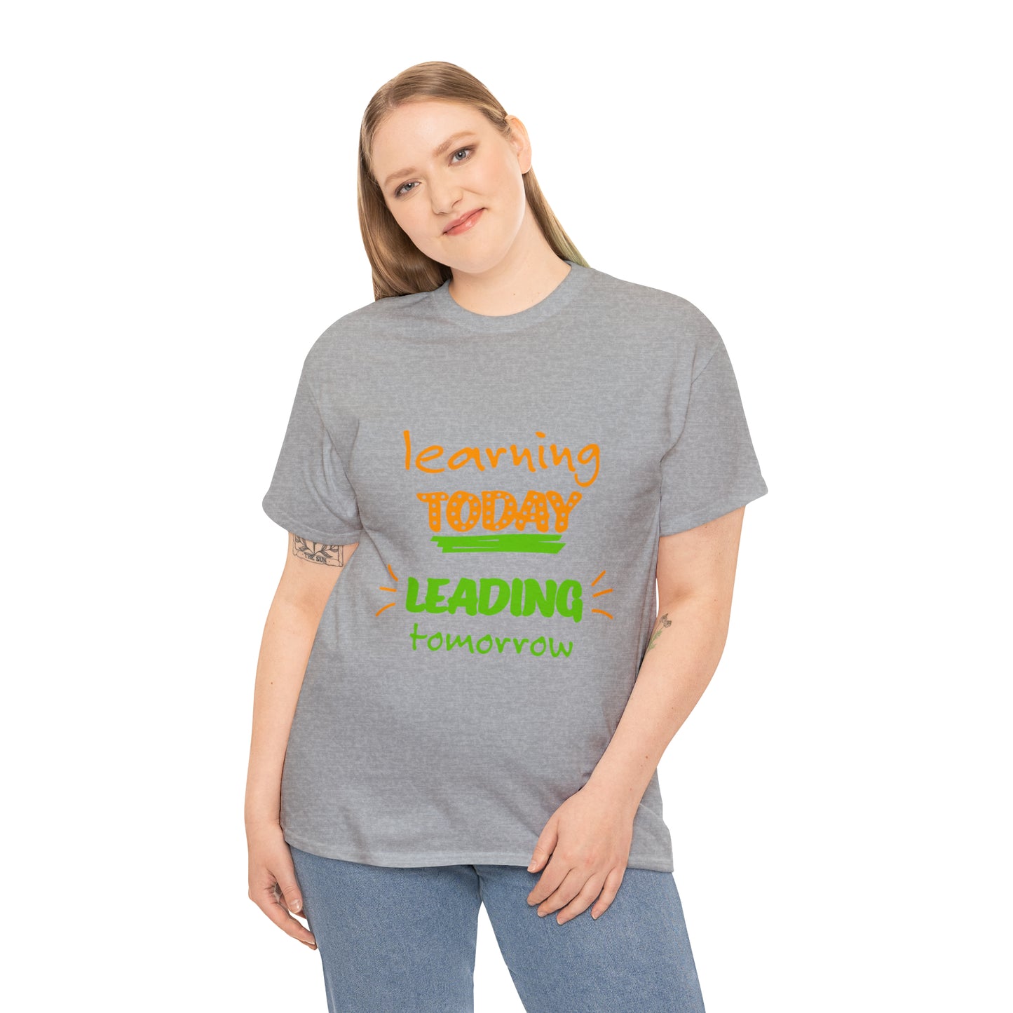 Learning Today Leading Tomorrow -Unisex Heavy Cotton Tee