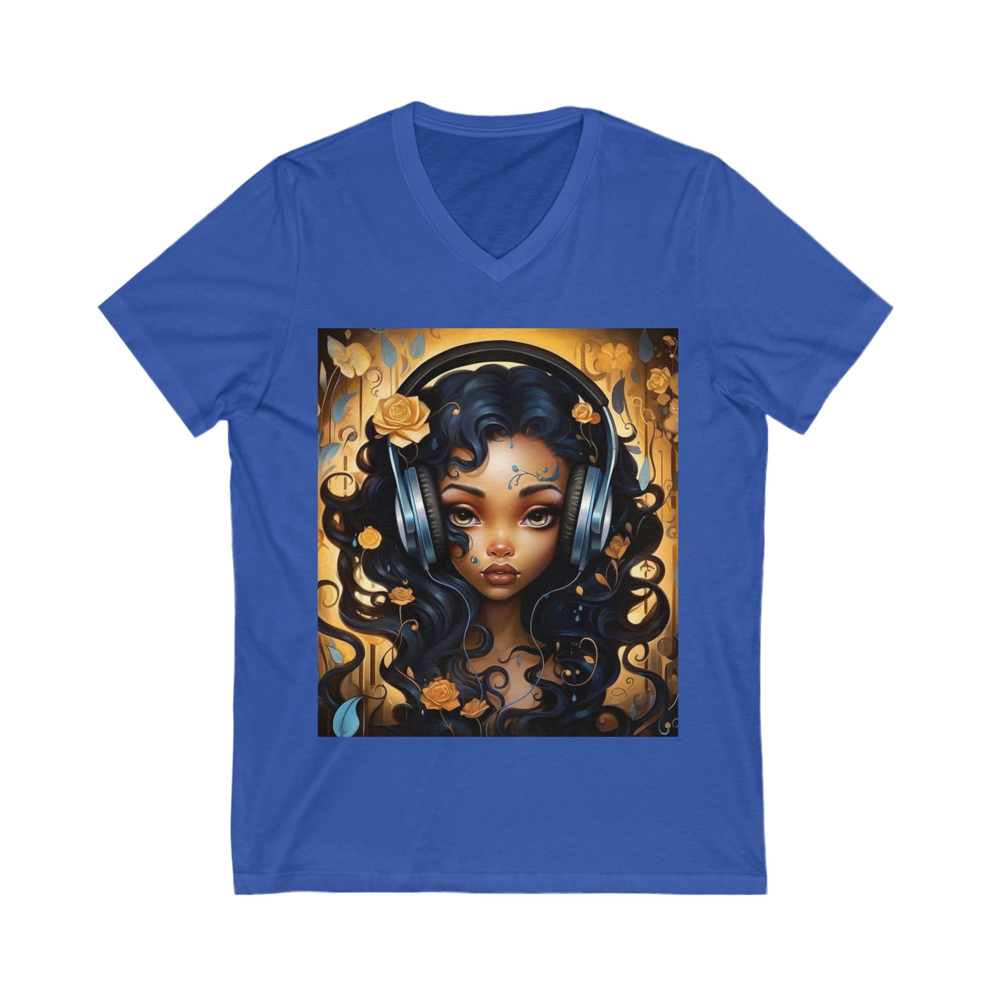 My Music-Unisex Jersey Short Sleeve V-Neck Tee