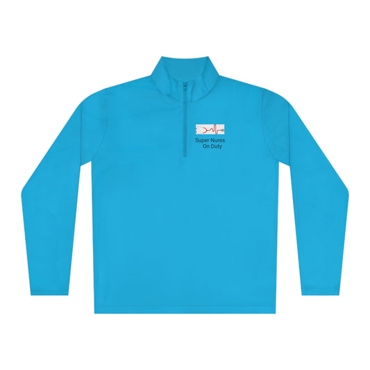 Super Nurse on Duty- Unisex Quarter-Zip Pullover