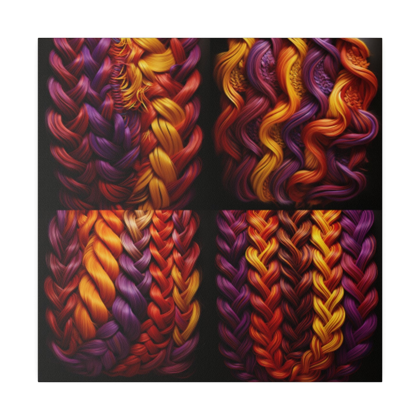 Braids of Many Colors- Matte Canvas, Stretched, 0.75"