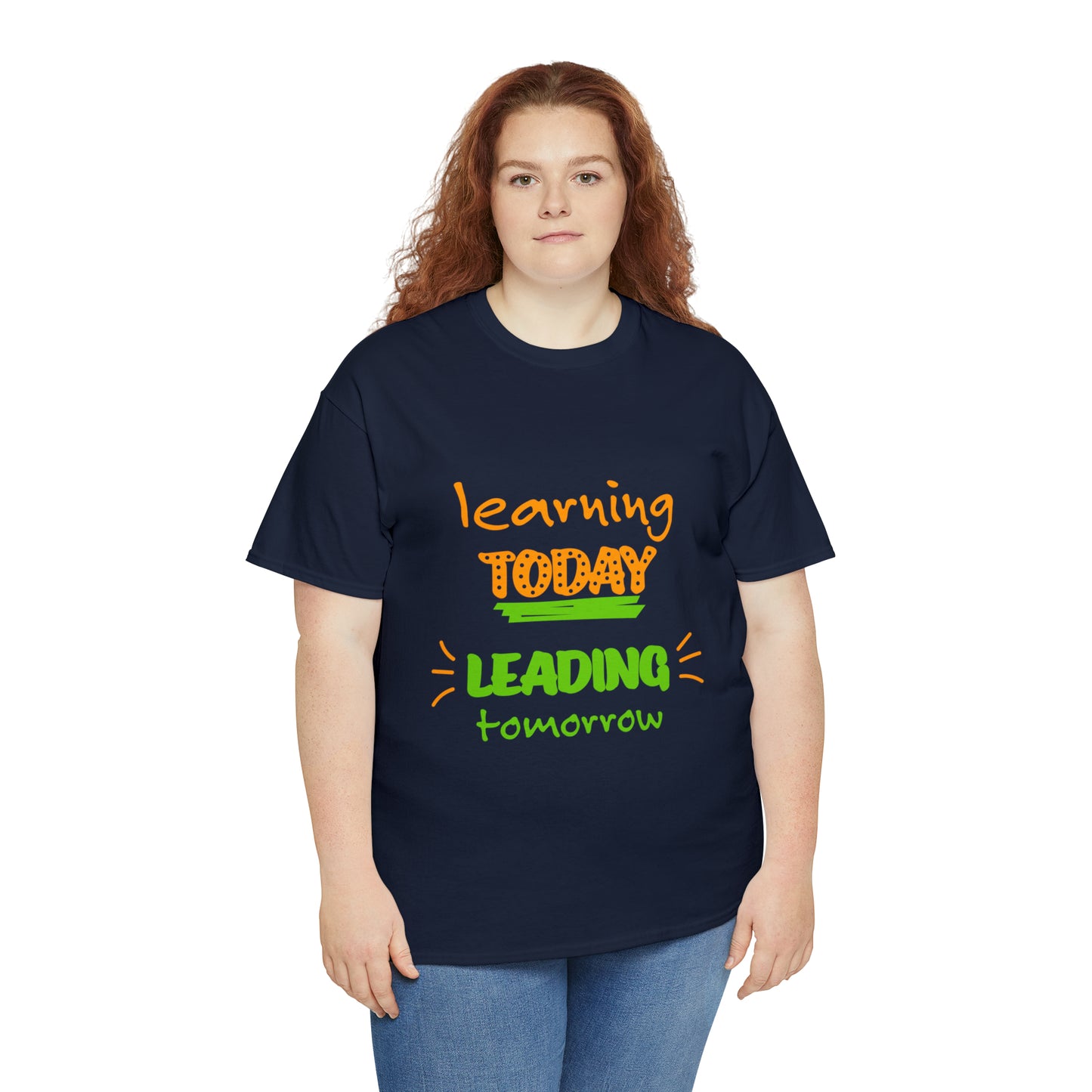 Learning Today Leading Tomorrow -Unisex Heavy Cotton Tee