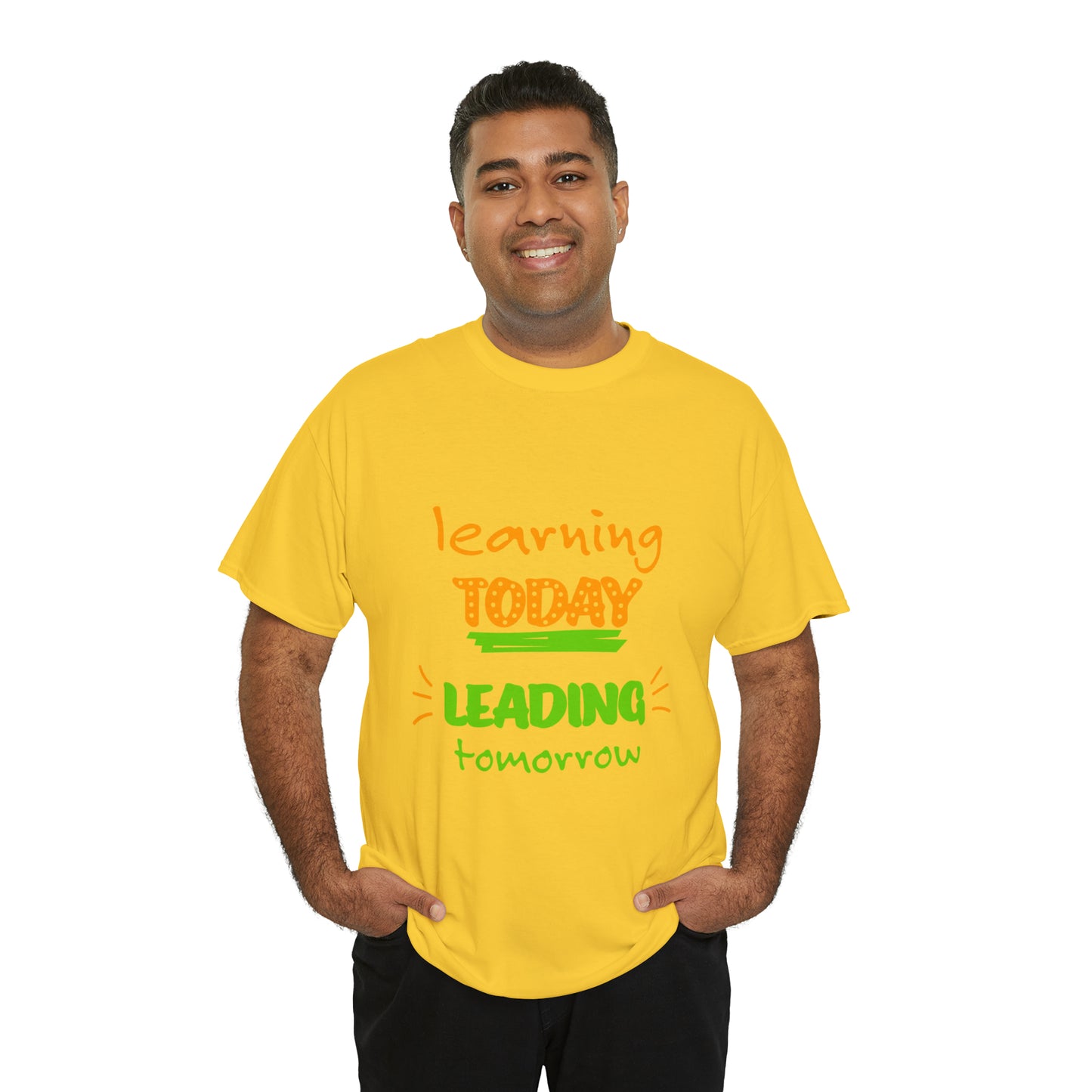 Learning Today Leading Tomorrow -Unisex Heavy Cotton Tee