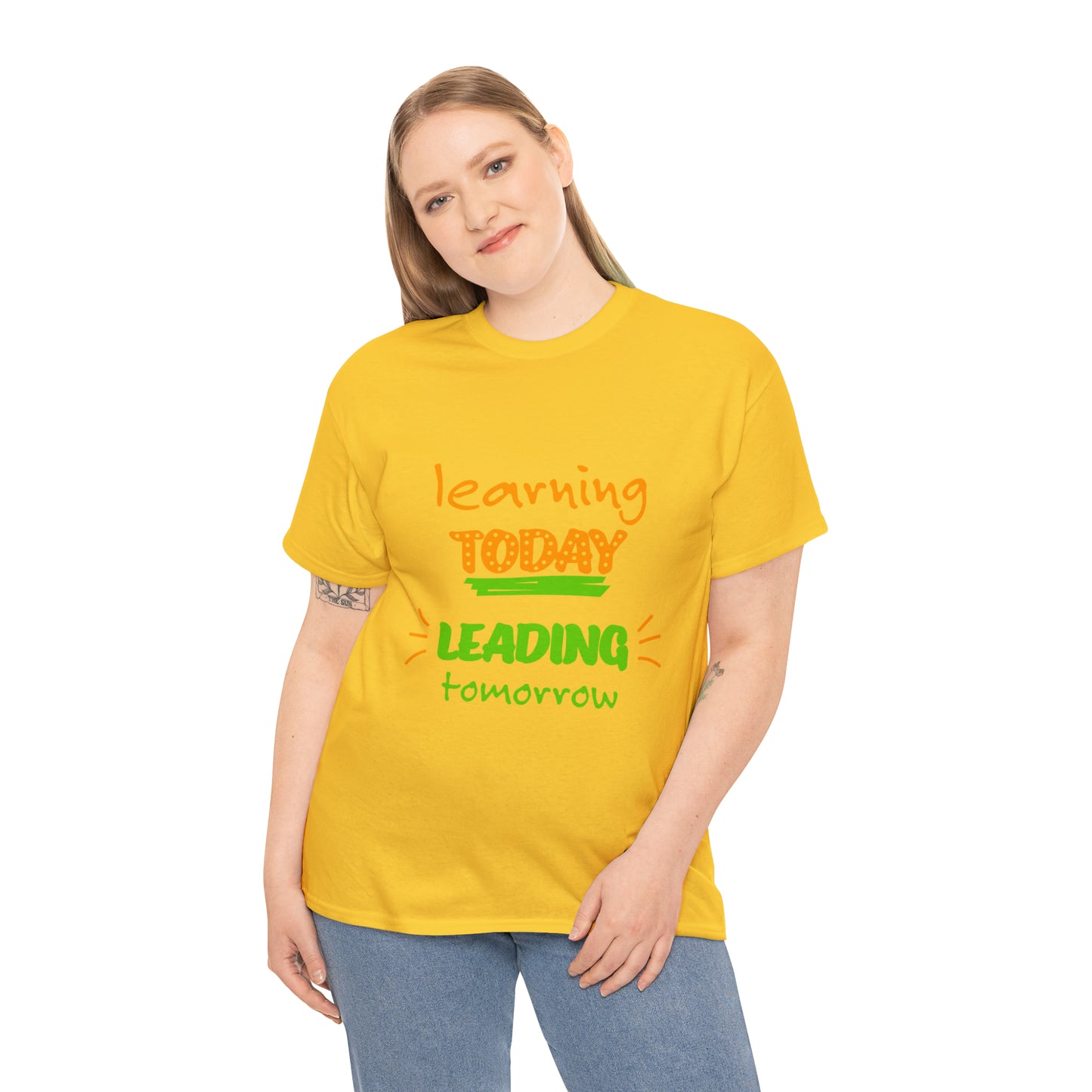 Learning Today Leading Tomorrow -Unisex Heavy Cotton Tee