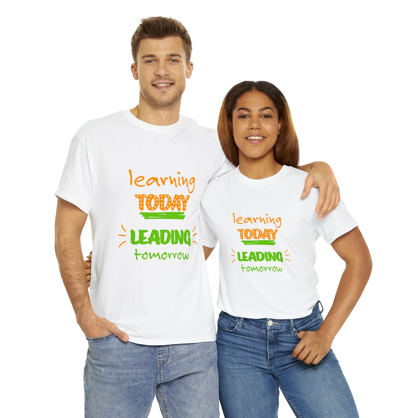 Learning Today Leading Tomorrow -Unisex Heavy Cotton Tee