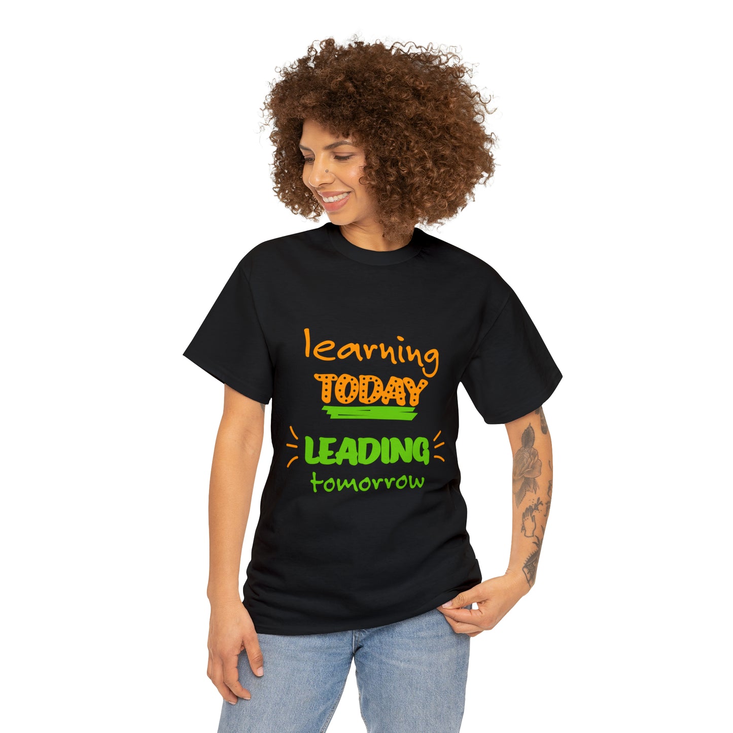 Learning Today Leading Tomorrow -Unisex Heavy Cotton Tee