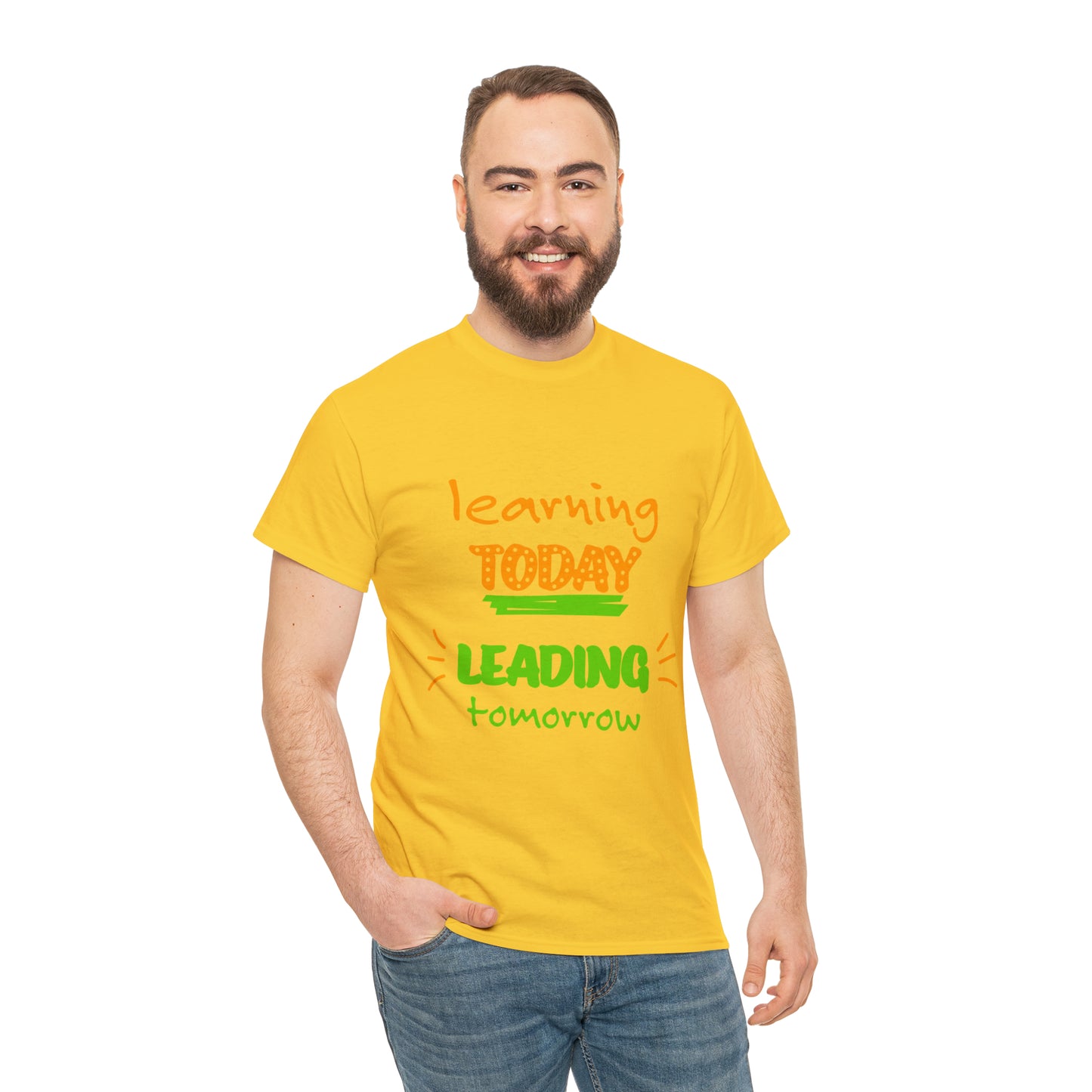 Learning Today Leading Tomorrow -Unisex Heavy Cotton Tee