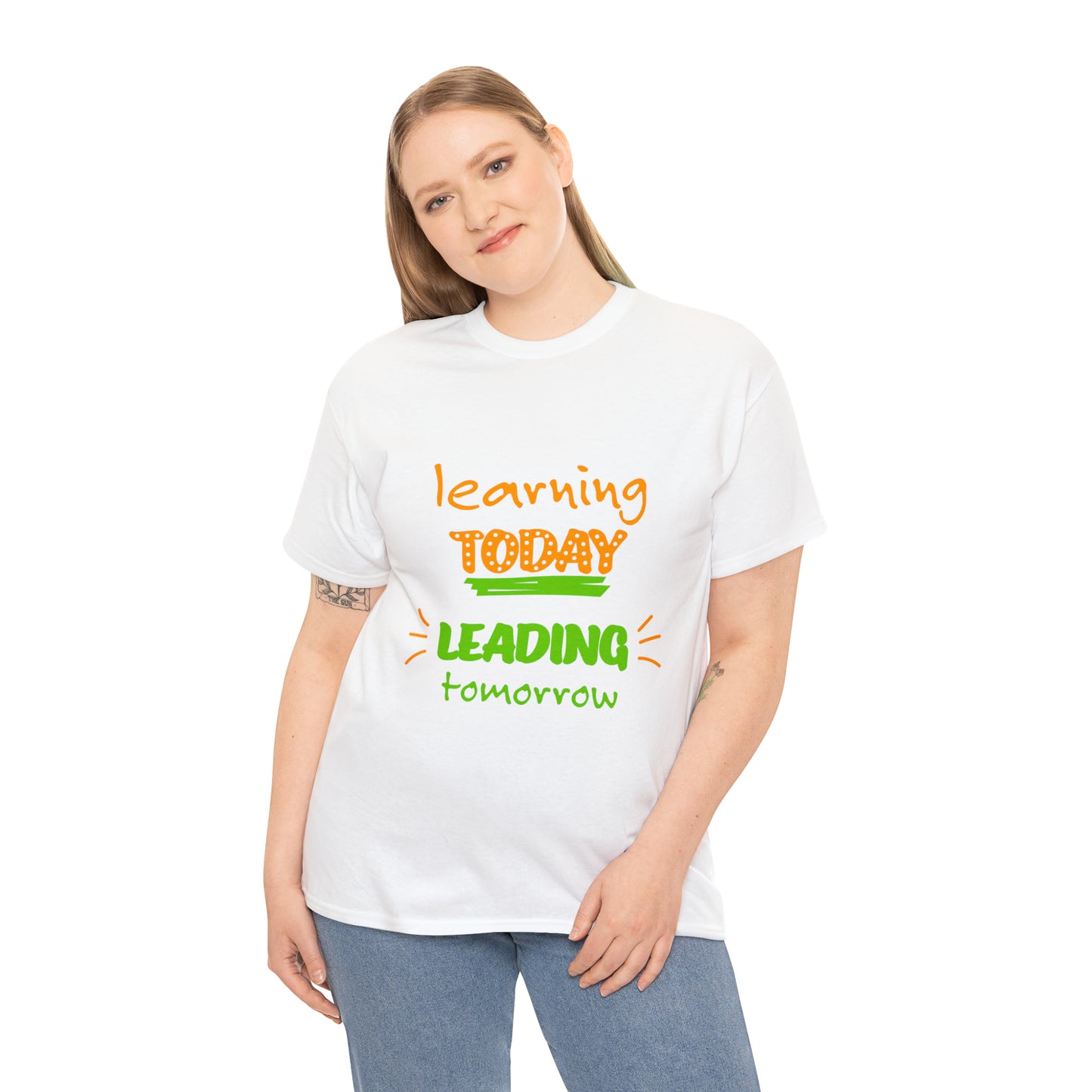 Learning Today Leading Tomorrow -Unisex Heavy Cotton Tee