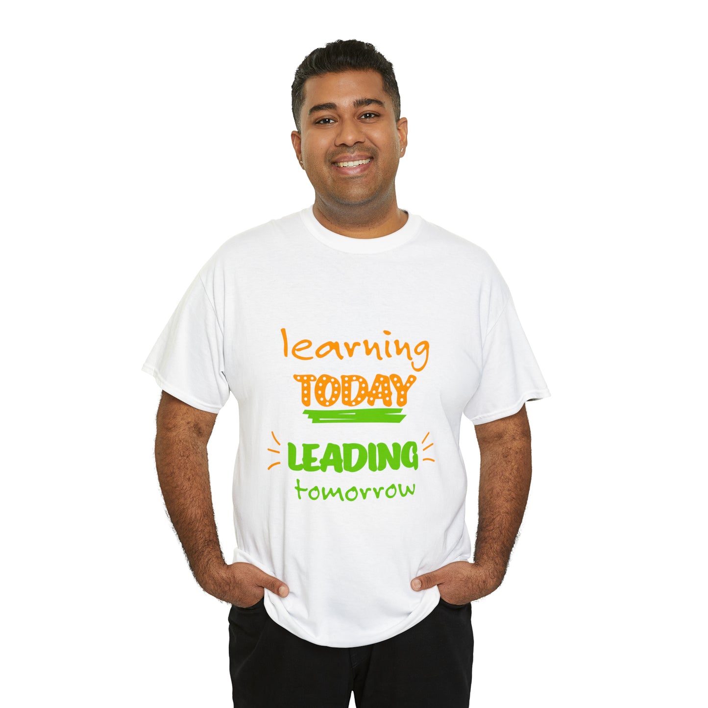 Learning Today Leading Tomorrow -Unisex Heavy Cotton Tee