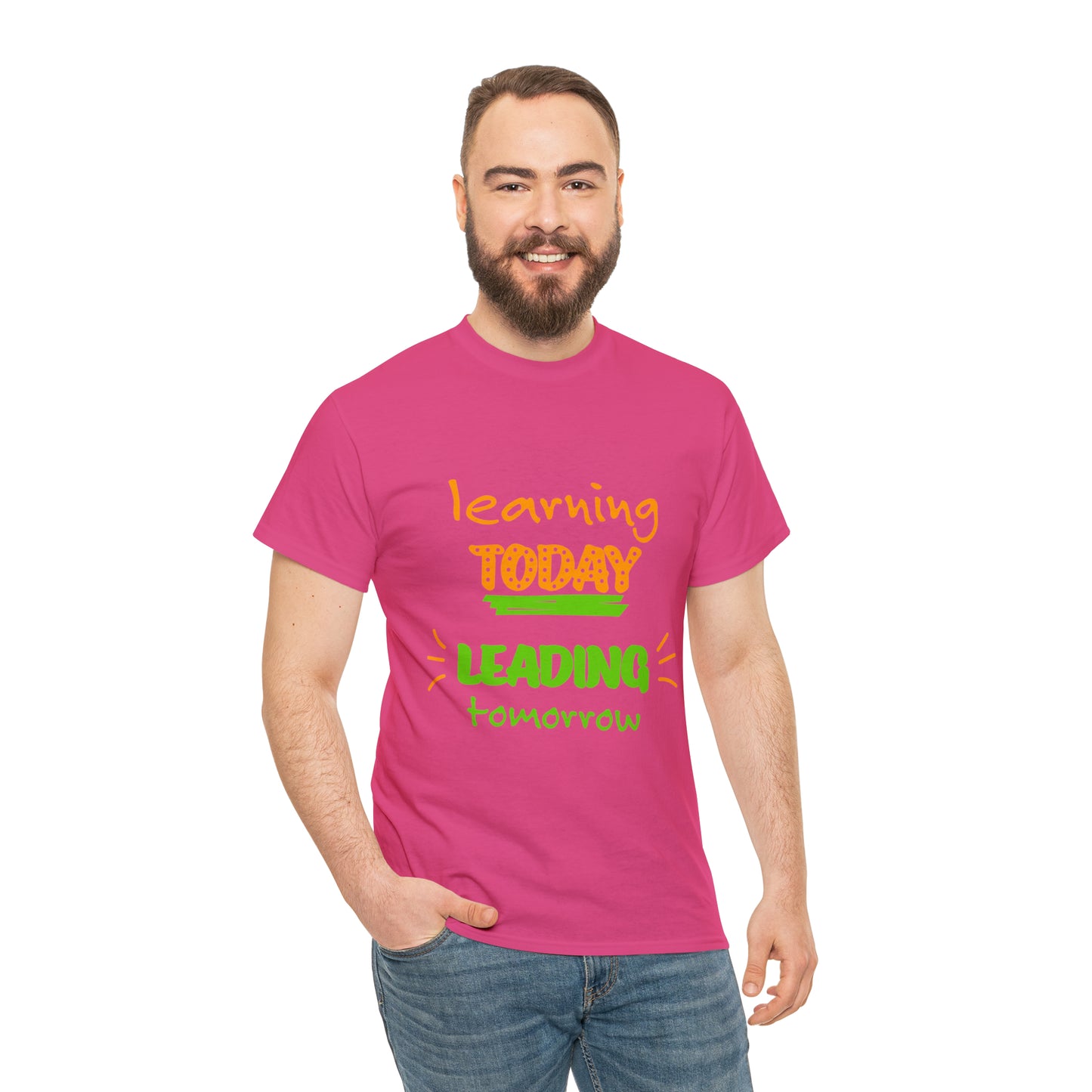 Learning Today Leading Tomorrow -Unisex Heavy Cotton Tee