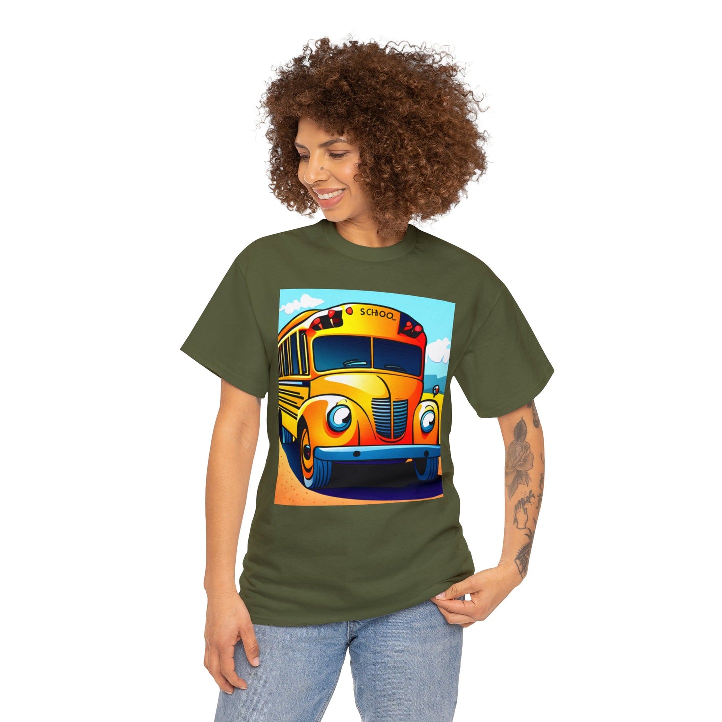 School Bus Monitors are the Heart of the Bus-Unisex Heavy Cotton Tee