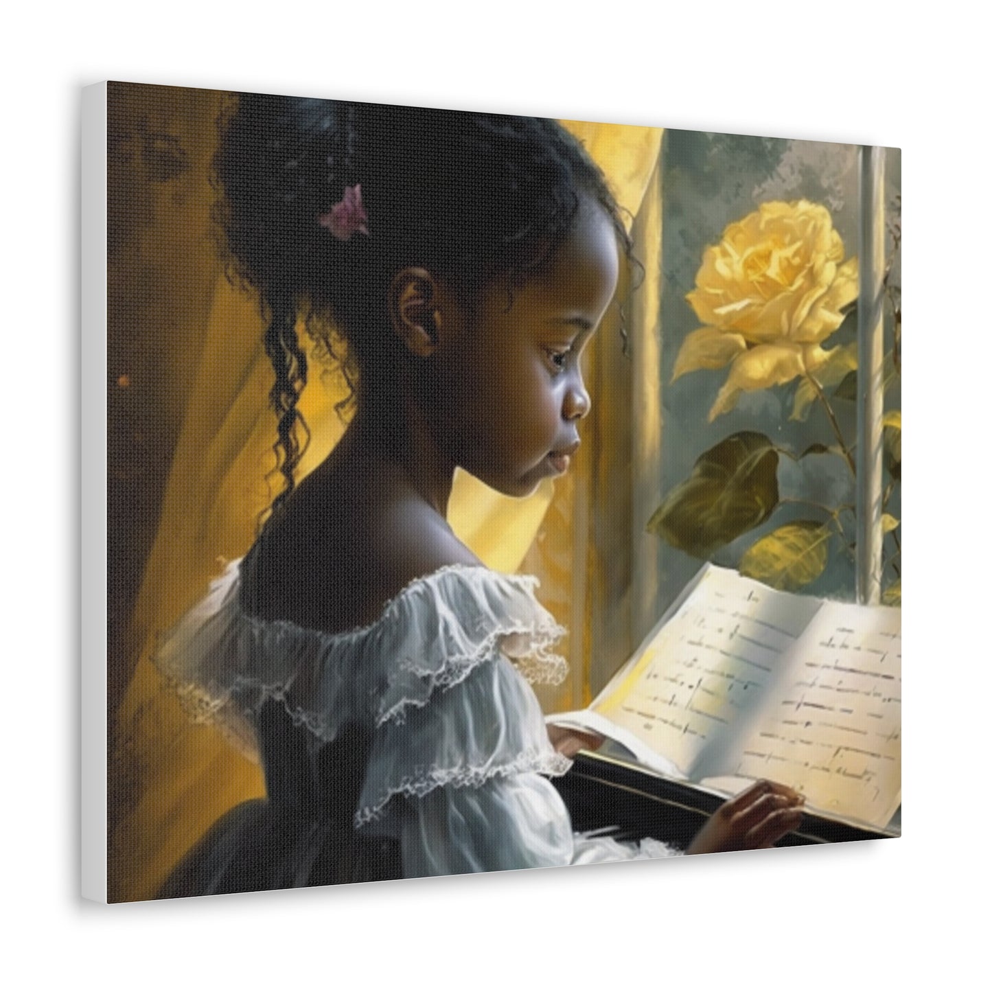 La La La,Yellow Rose Piano Collection- Gallery Wraps