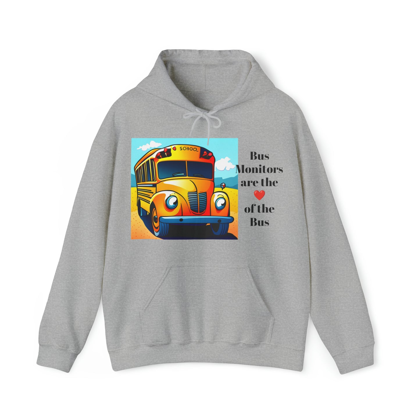 Support your School Bus Monitor - Unisex Heavy Blend™ Hooded Sweatshirt