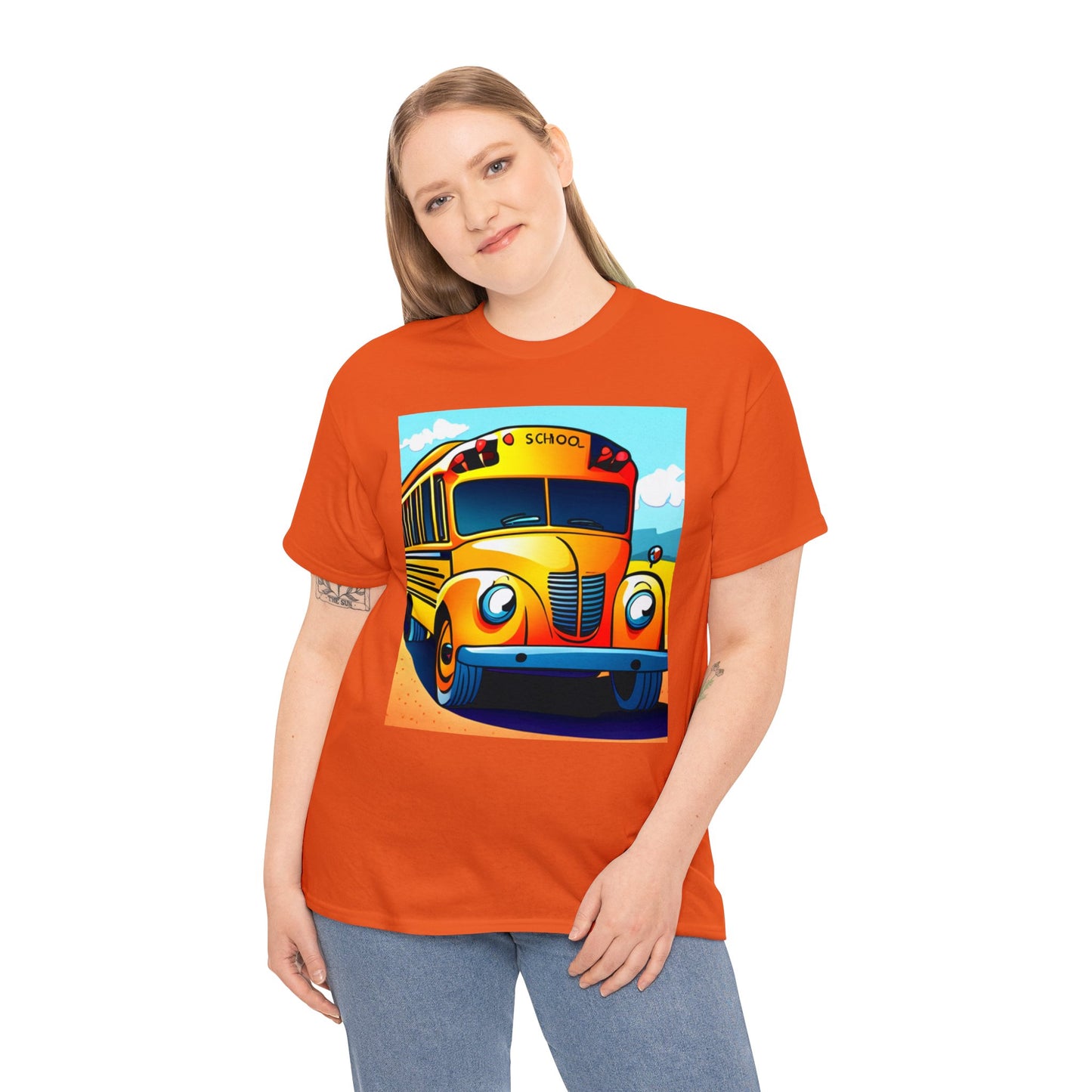 School Bus Monitors are the Heart of the Bus-Unisex Heavy Cotton Tee