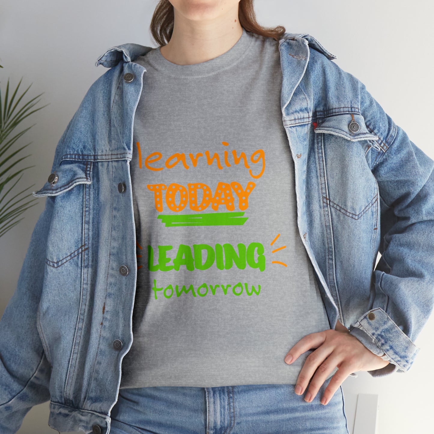 Learning Today Leading Tomorrow -Unisex Heavy Cotton Tee