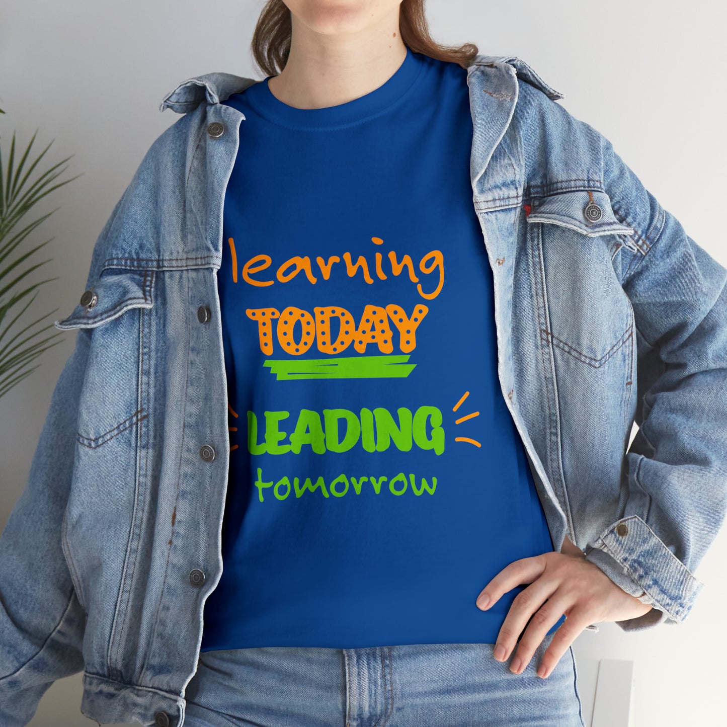 Learning Today Leading Tomorrow -Unisex Heavy Cotton Tee