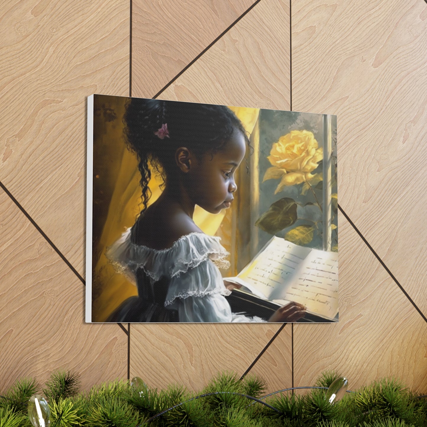 La La La,Yellow Rose Piano Collection- Gallery Wraps