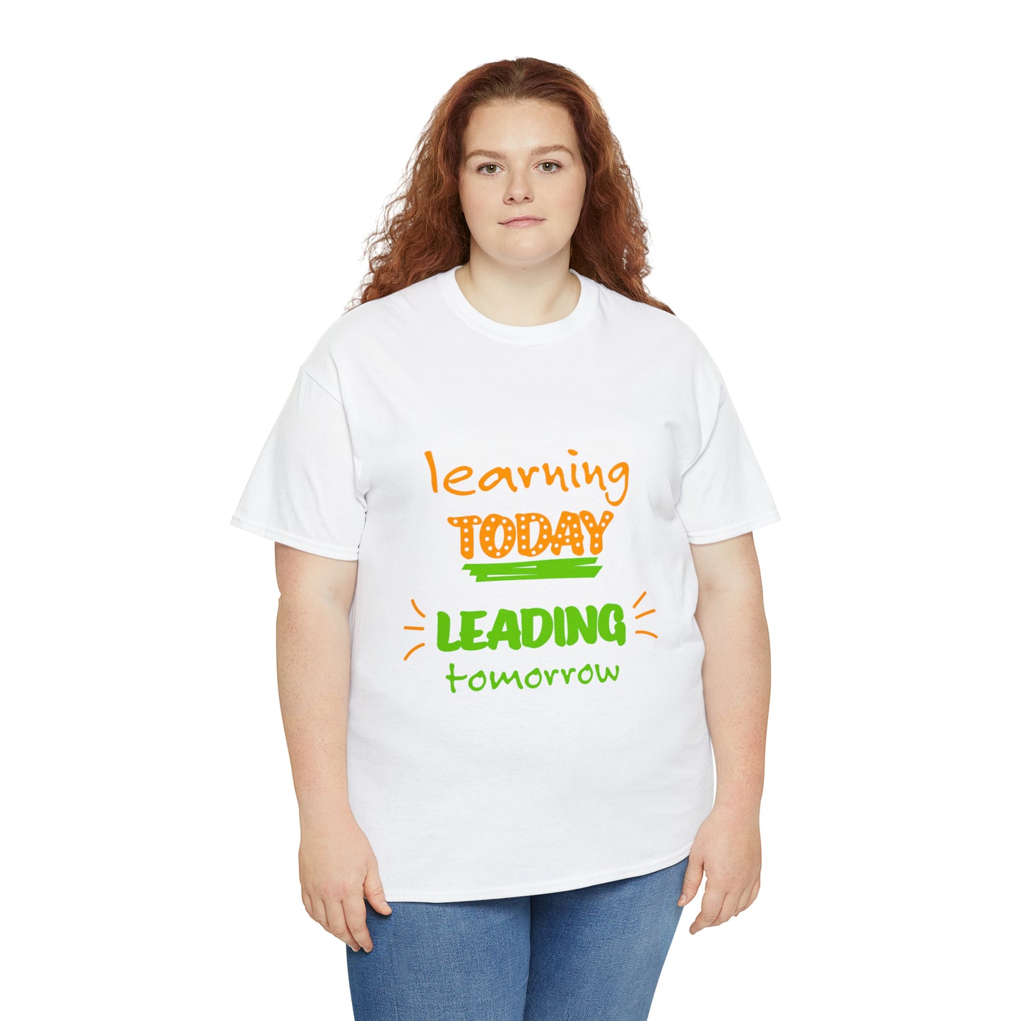 Learning Today Leading Tomorrow -Unisex Heavy Cotton Tee