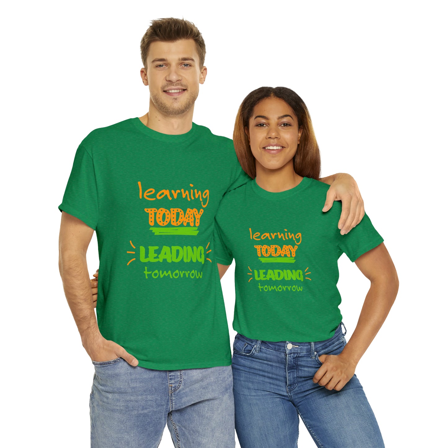 Learning Today Leading Tomorrow -Unisex Heavy Cotton Tee