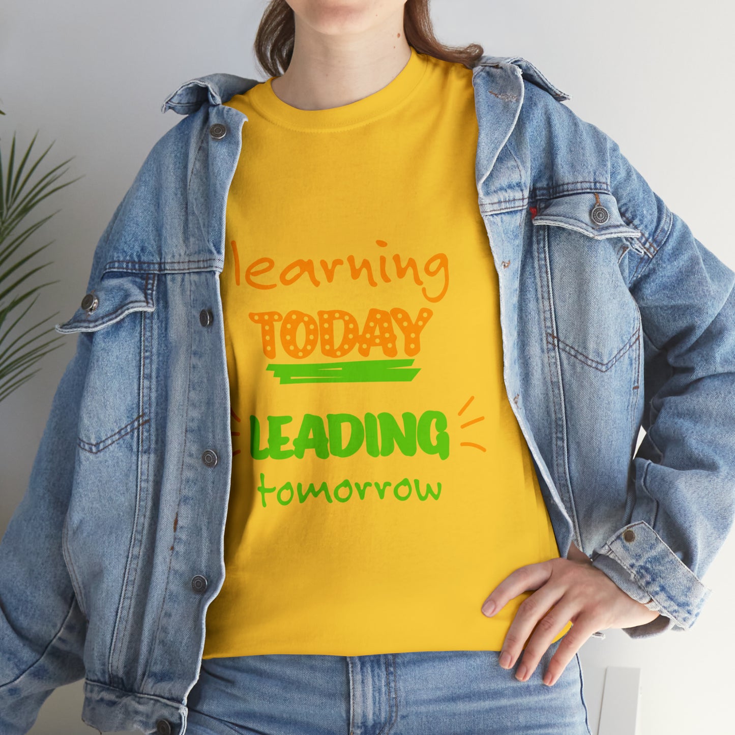 Learning Today Leading Tomorrow -Unisex Heavy Cotton Tee