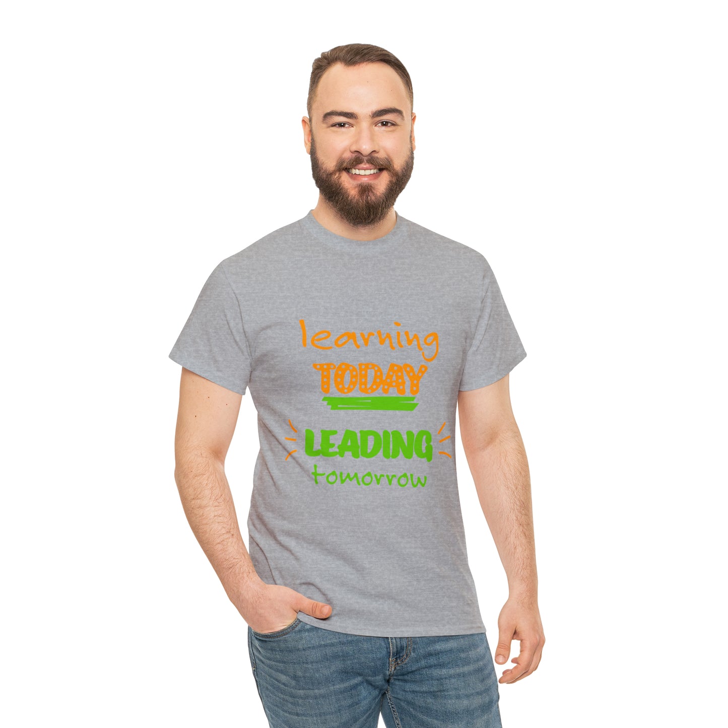 Learning Today Leading Tomorrow -Unisex Heavy Cotton Tee